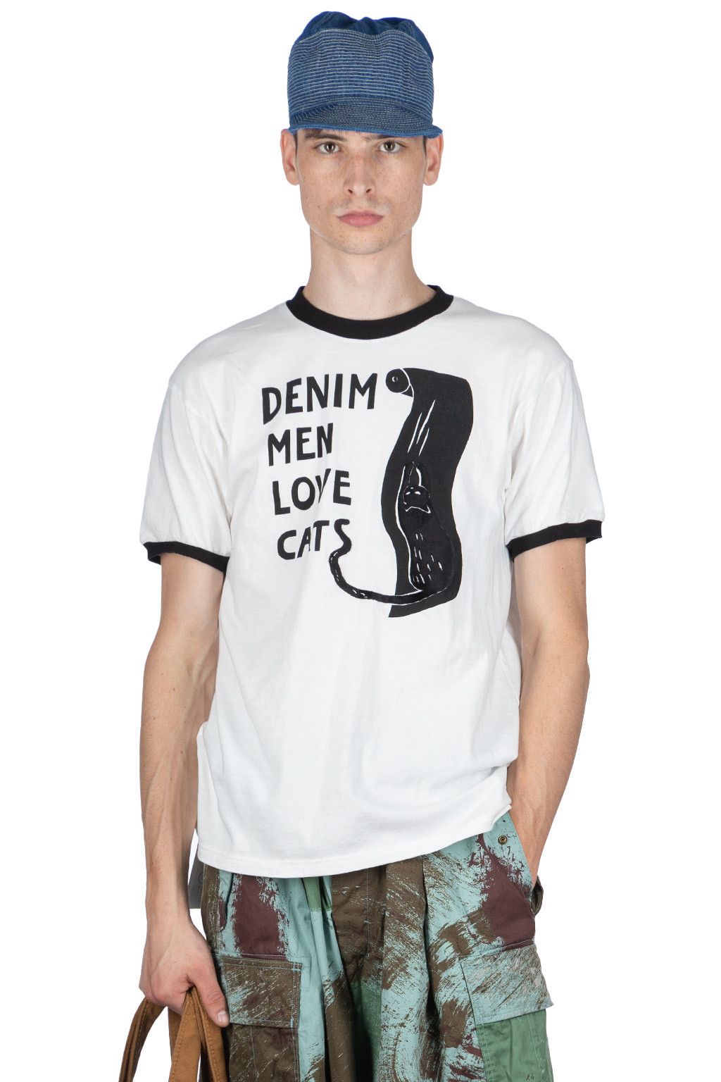 Buy Kapital Denim Men Love Cats Scratch Ringer Jersey T