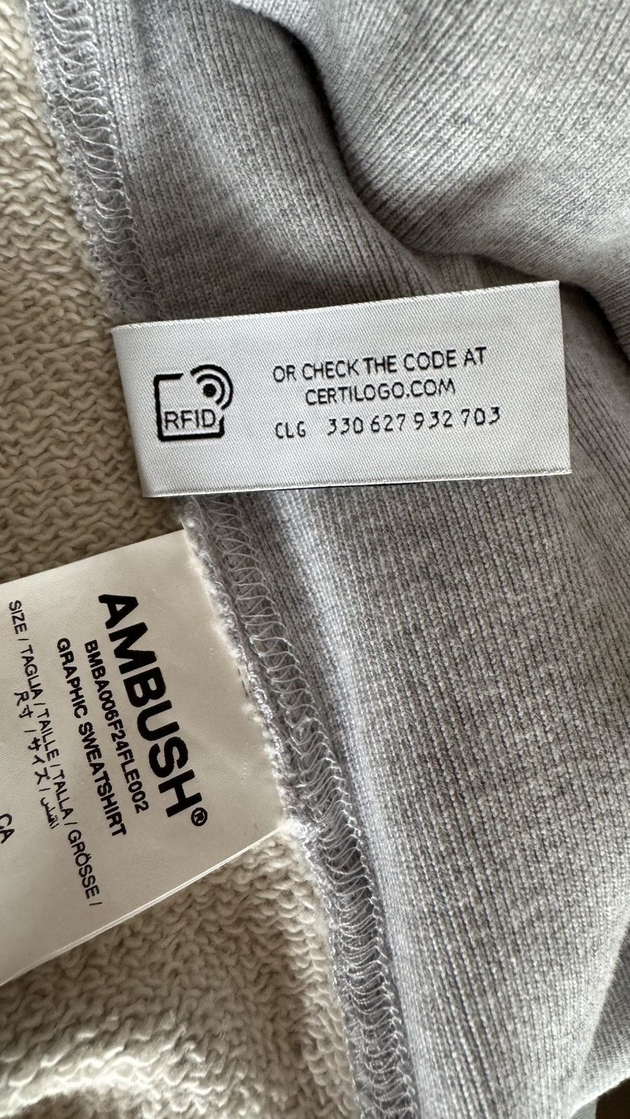 Ambush Design Ambush sweatshirt new with tags S M L grey Size US S / EU 44-46 / 1 - 13 Thumbnail