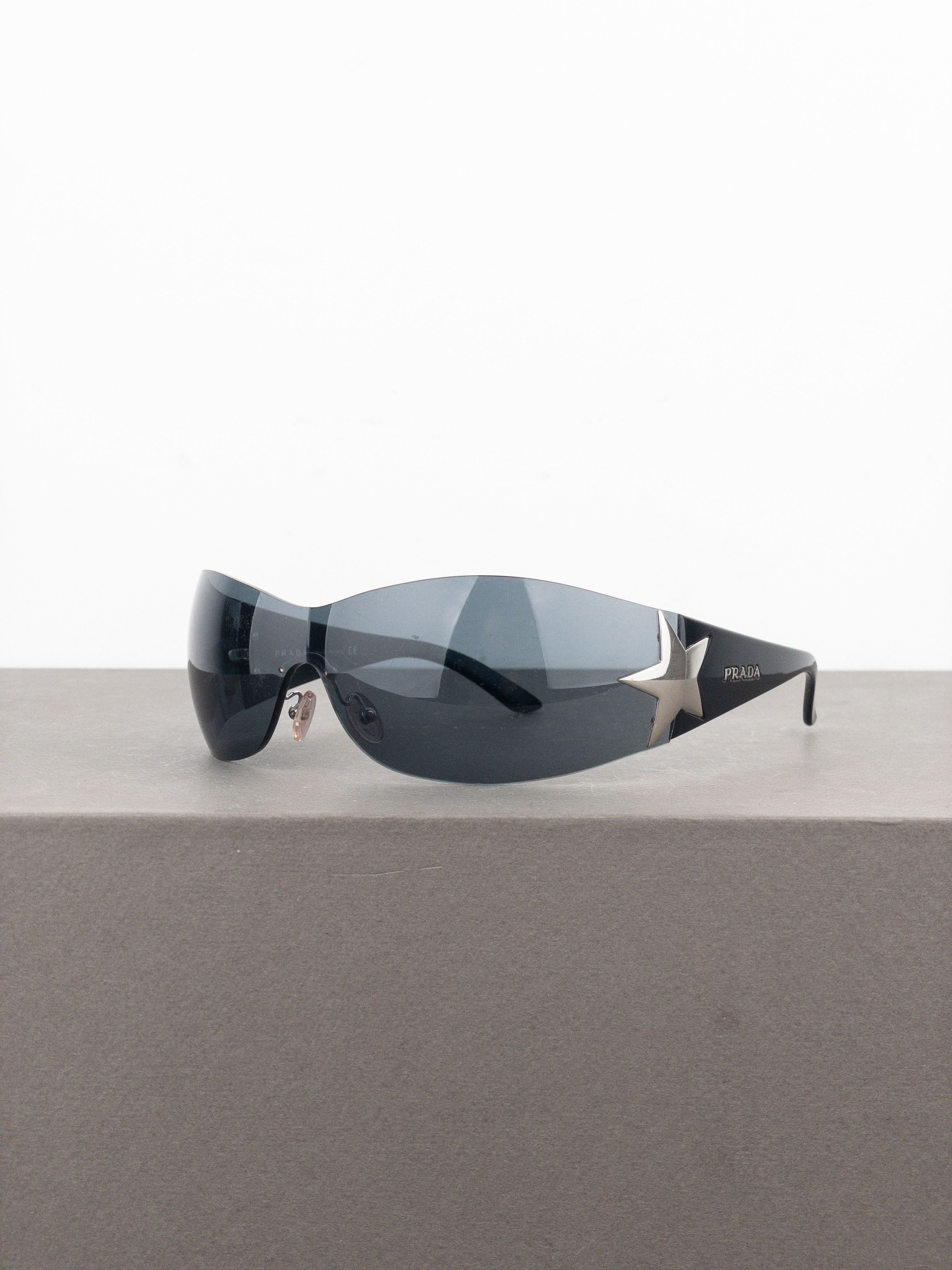 Prada Prada SS04 ‘SPR72G’ Star Wrap Mask Shield Sunglasses Size ONE SIZE - 1 Thumbnail
