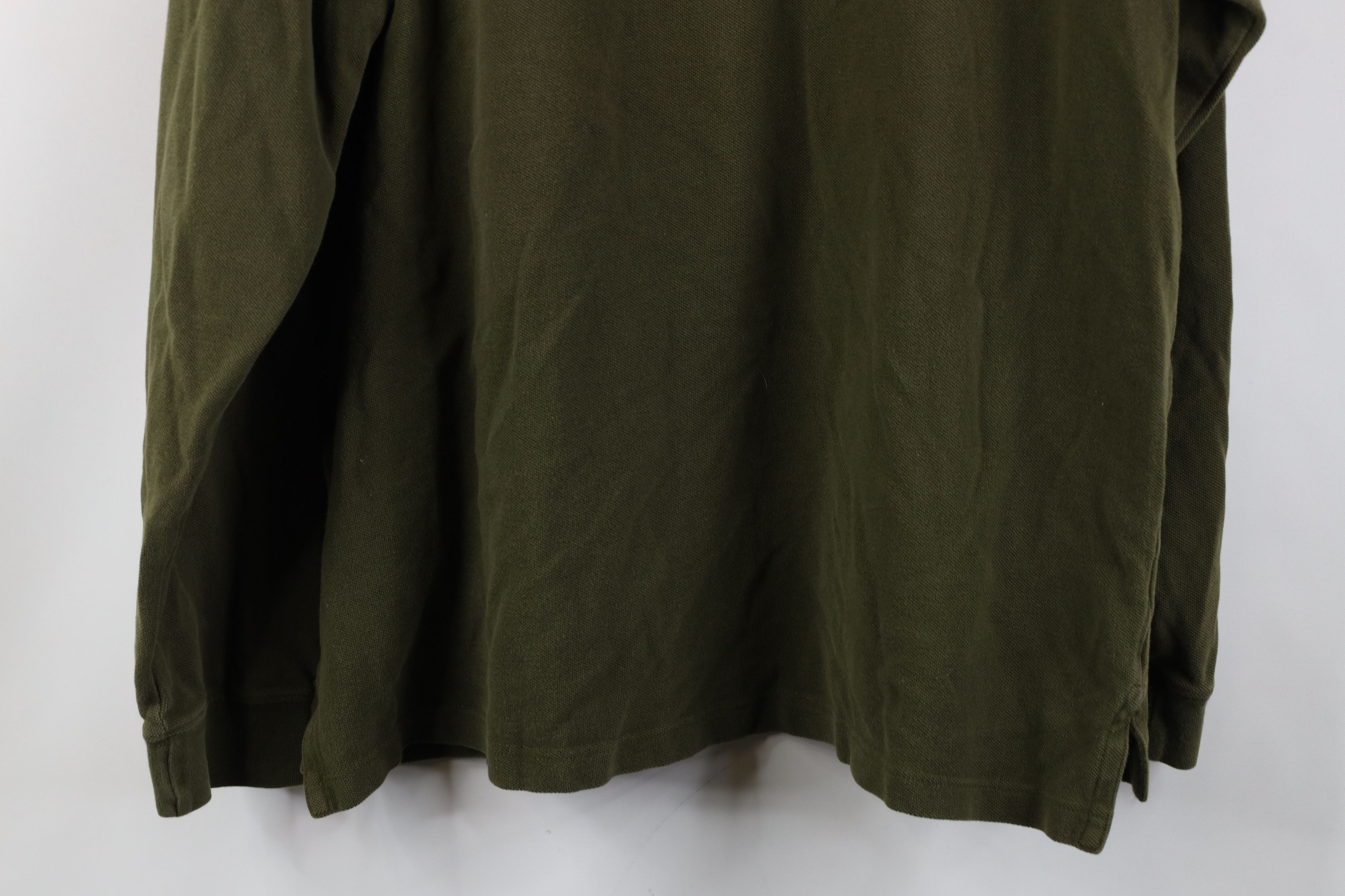 Eddie Bauer Vintage 90s Eddie Bauer Long Sleeve Polo Shirt Army Green Size US L / EU 52-54 / 3 - 13 Thumbnail