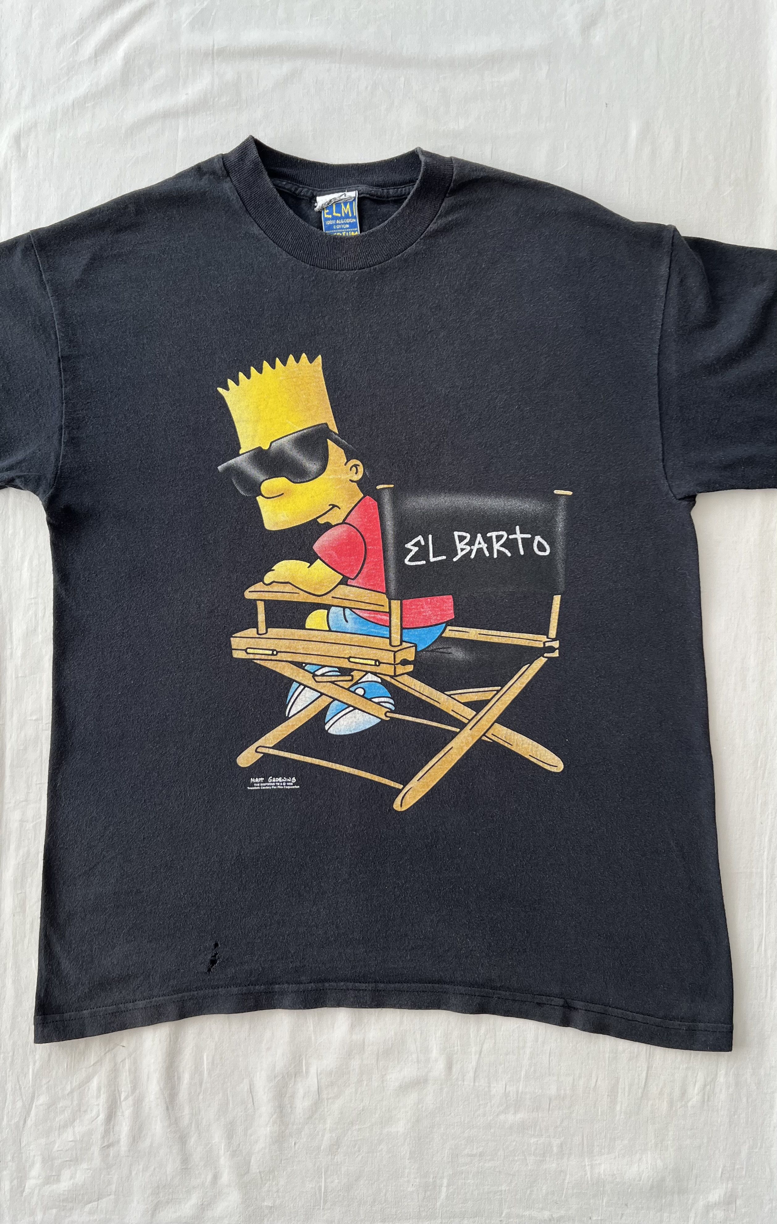 The Simpsons Vintage 1998 The Simpsons Bart Cartoon Black T-shirt Size US M / EU 48-50 / 2 - 5 Thumbnail
