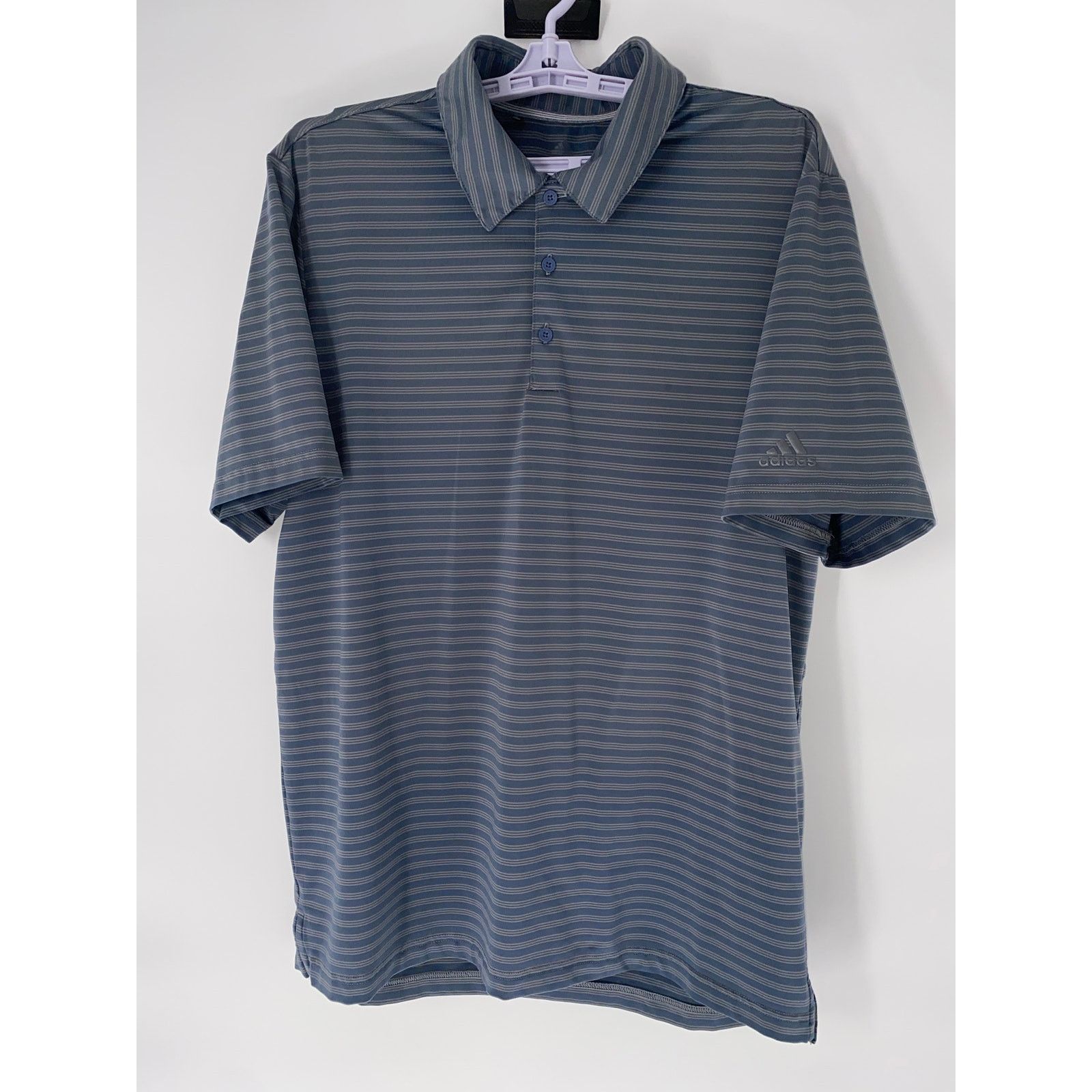 Adidas Adidas Mens Striped Golf Polo Large Size US L / EU 52-54 / 3 - 3 Thumbnail