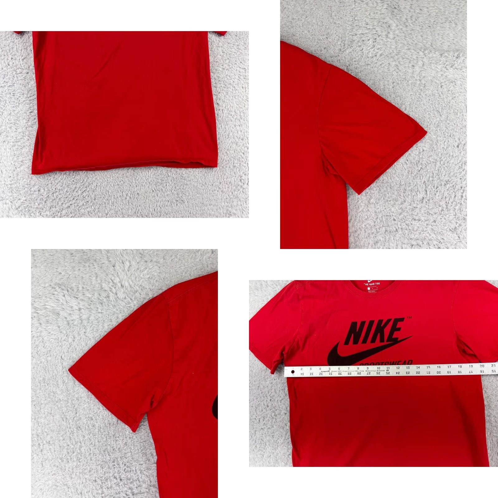 Nike Nike Shirt Mens Large Red Short Sleeve Swoosh Crew Neck Cotton Blend Athletic Size US L / EU 52-54 / 3 - 8 Thumbnail