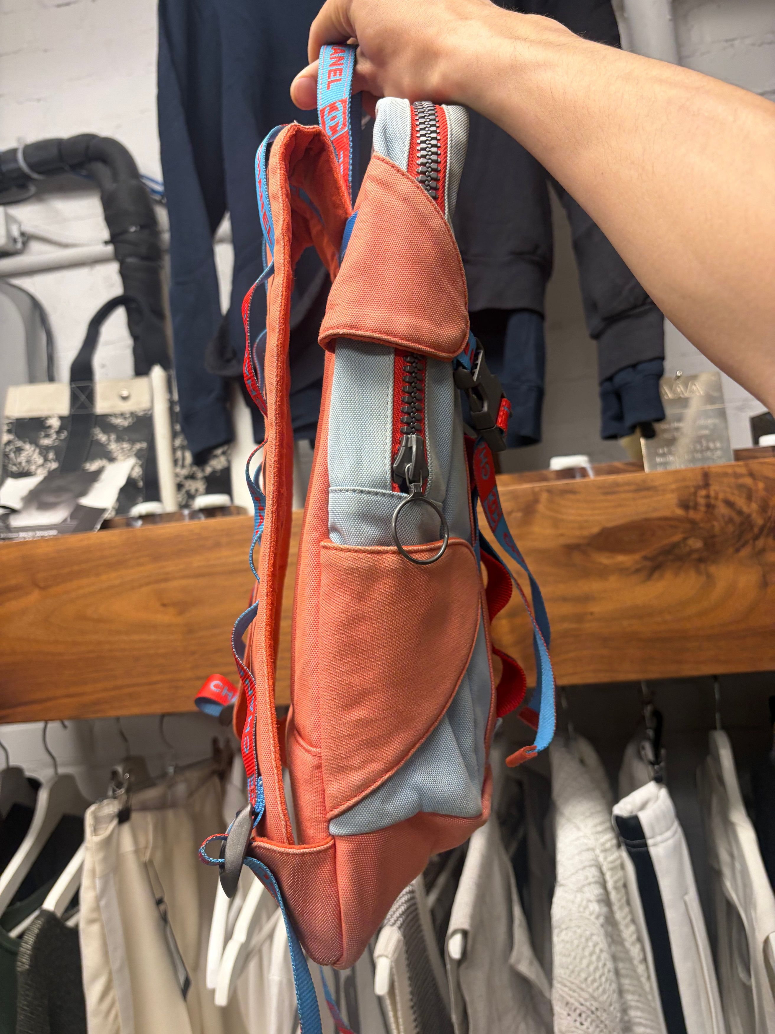 Chanel SS2002 Chanel Sport ‘Powder Blue/Orange’ Backpack Size ONE SIZE - 4 Thumbnail