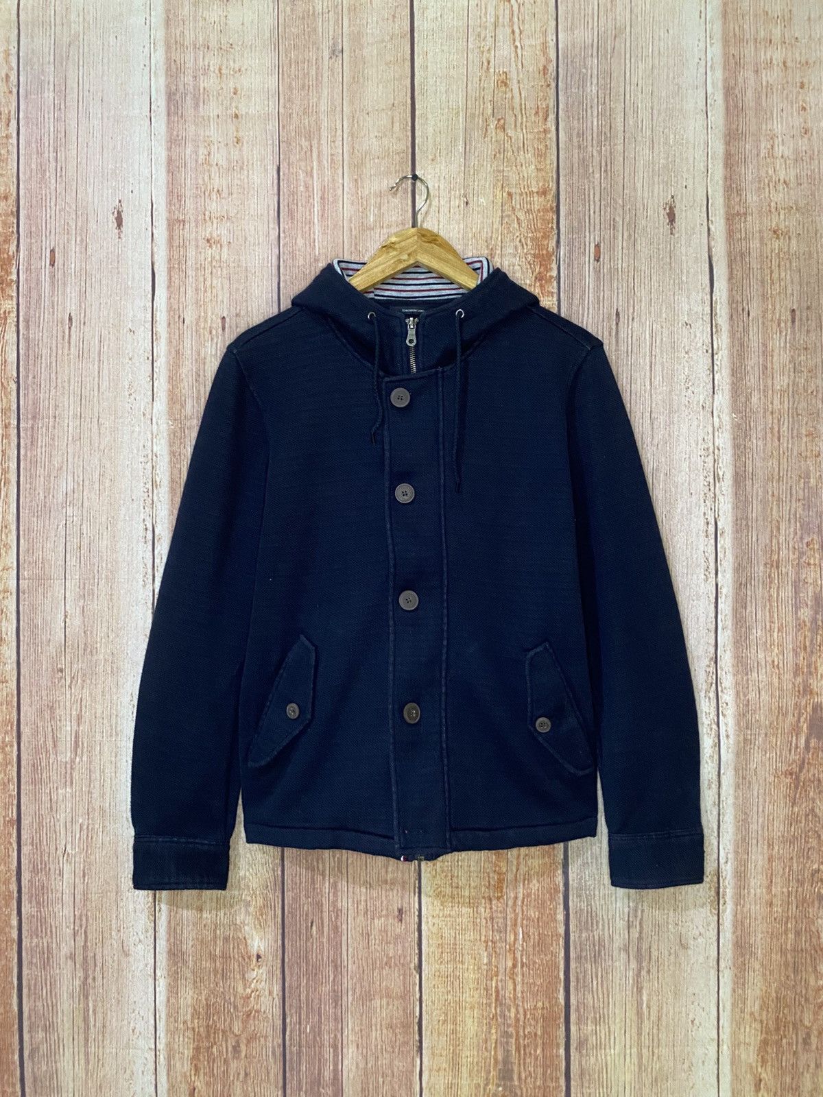 Tomorrow Label Hooded Parka Sweater Jacket