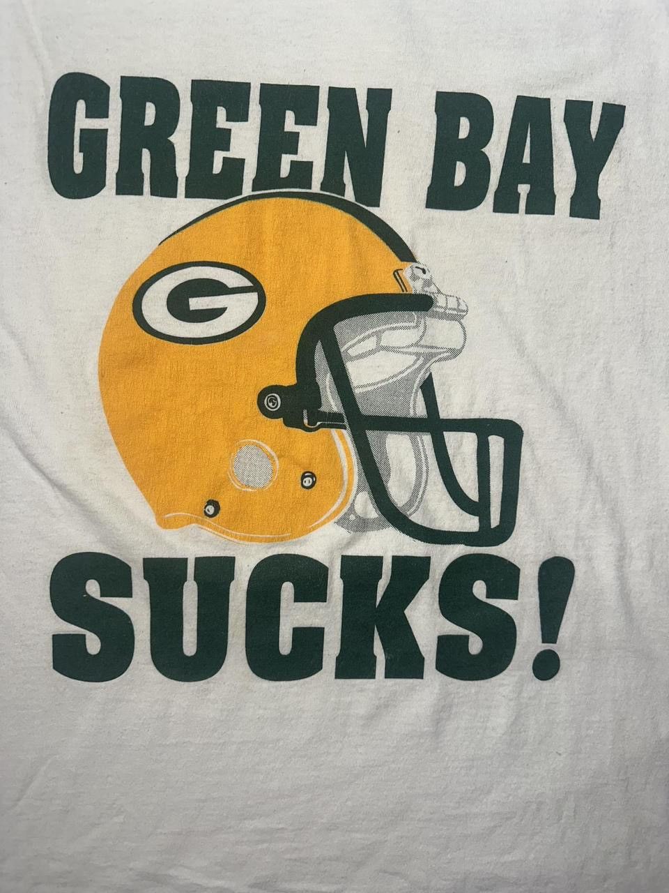 Delta Vintage 90s Green Bay Sucks Delta Pro Weight NFL T-shirt XL Size US XL / EU 56 / 4 - 2 Thumbnail