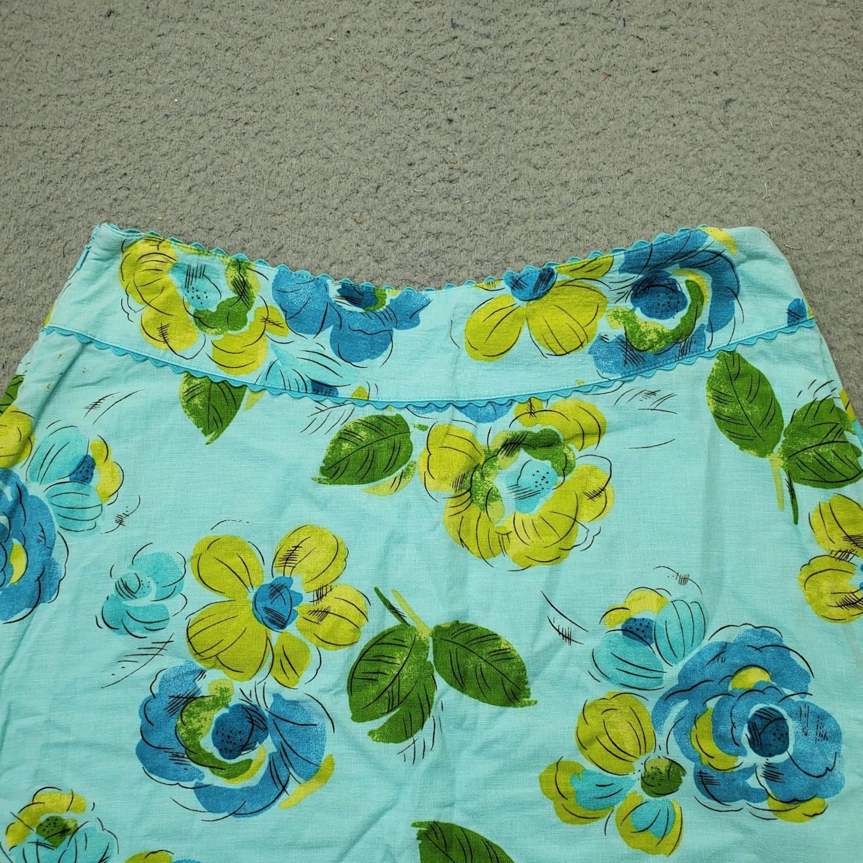Liz Claiborne Liz Claiborne A-Line Skirt Womens 10 Multicolor Floral Linen Side Zip High Waist Skirt Size 32" / US 10 / IT 46 - 7 Thumbnail