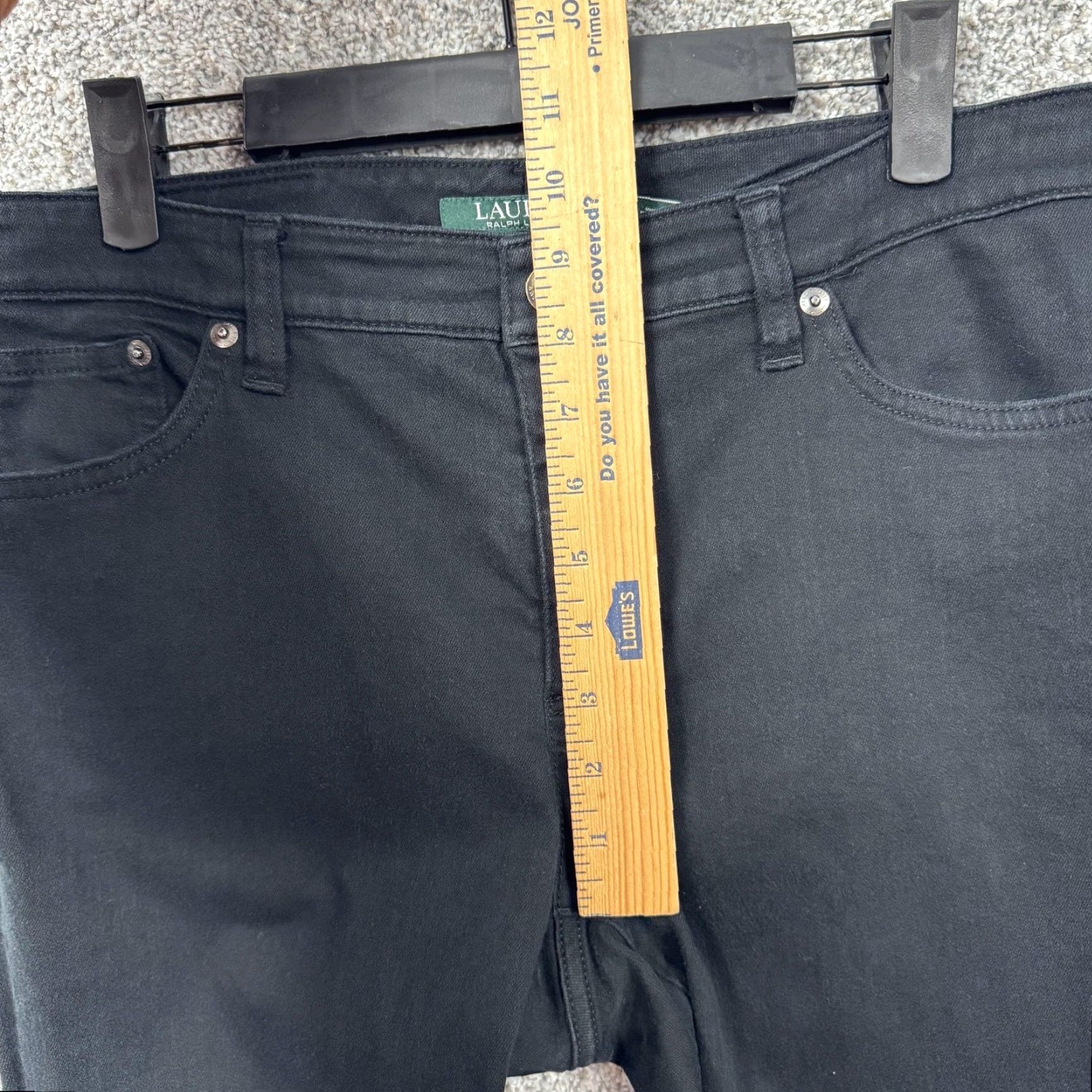 Ralph Lauren Lauren Ralph Lauren Jeans Womens 12 Black Modern Straight Curvy Stretch Denim Size 34" / US 12 / IT 48 - 4 Thumbnail