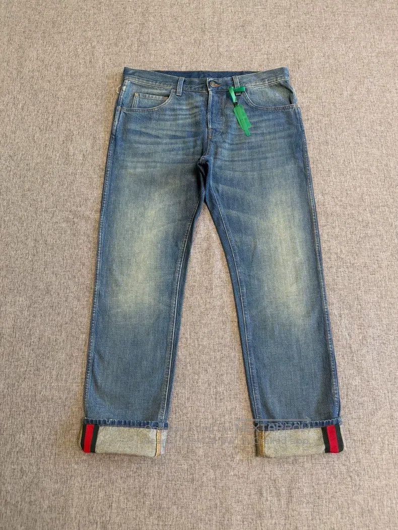 Gucci Gucci Striped webbing tapered jeans Size US 36 / EU 52 - 1 Thumbnail