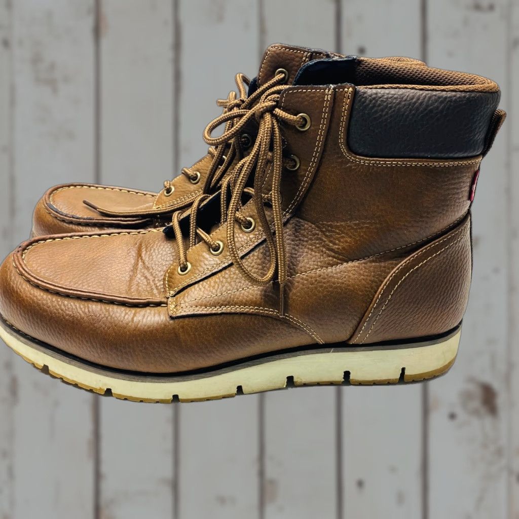 Levi's LEVI'S Wedge Chukka Boots Mens 13 Brown Pull Tab Removable Insole Round Toe 1262 Size US 13 / EU 46 - 1 Thumbnail