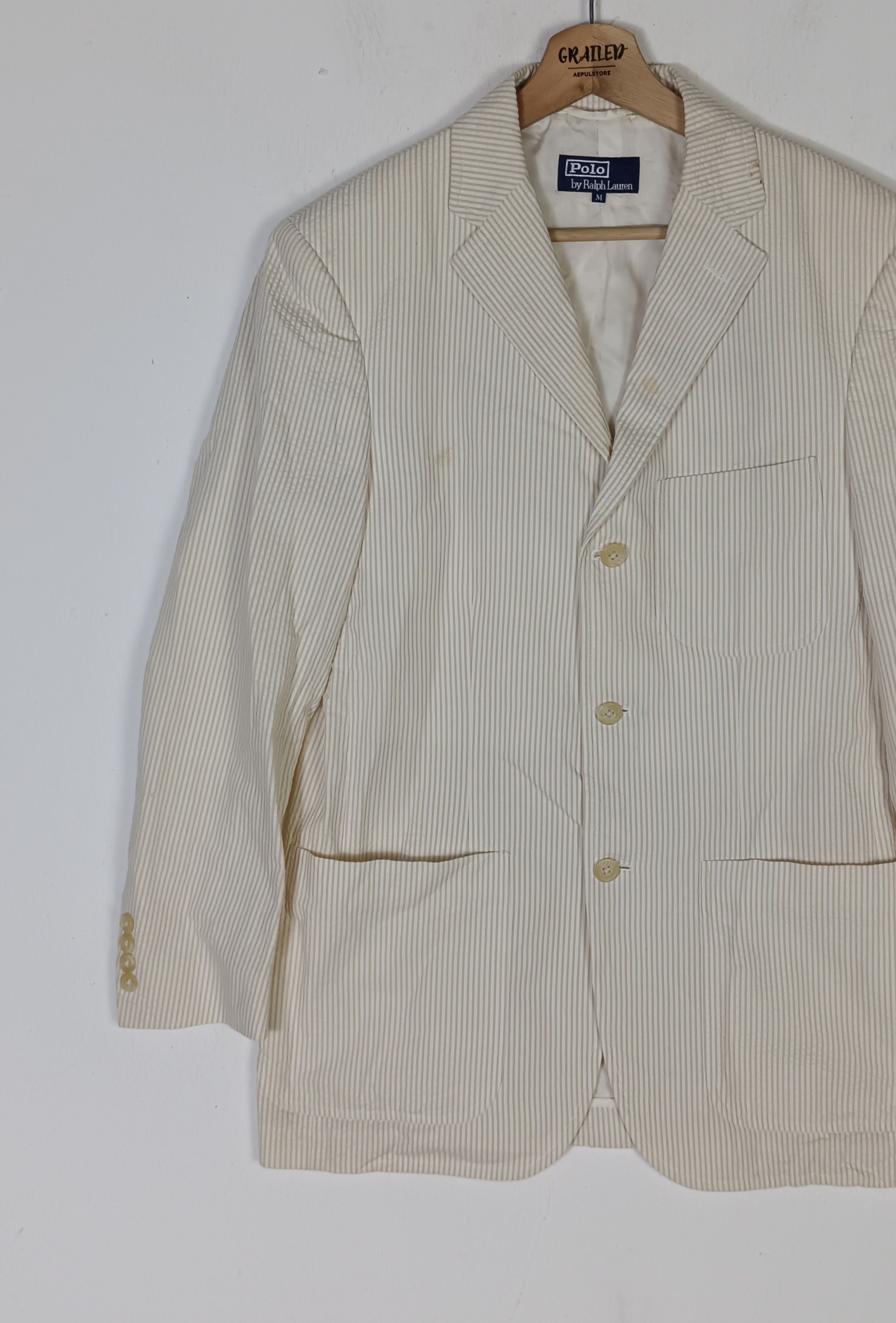 Polo Ralph Lauren 🔥Polo Ralph Lauren Hickory Stripe Blazer Size US M / EU 48-50 / 2 - 4 Thumbnail