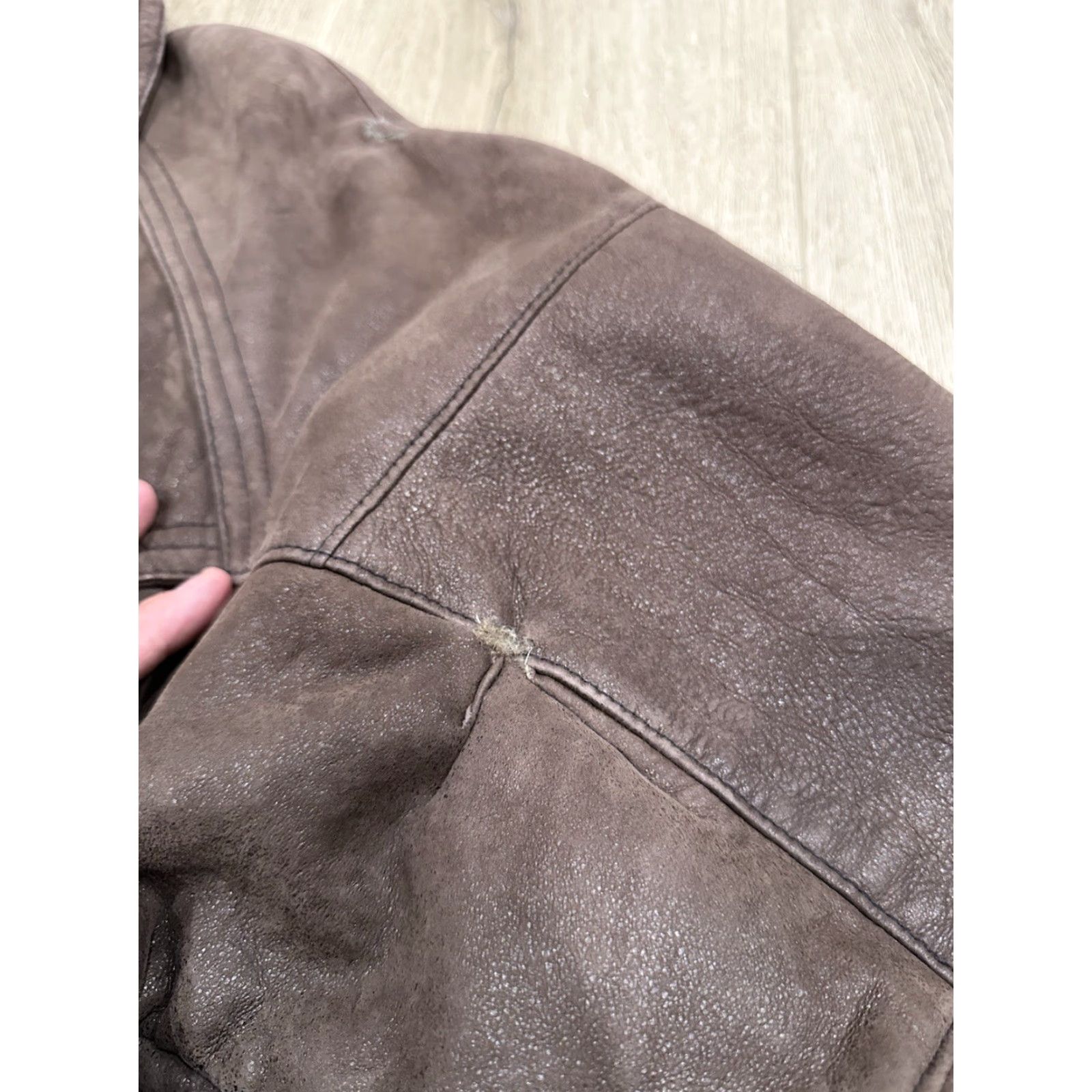 Vintage VINTAGE CHRIST Jacket Mens Brown Lightweight Sheepskin Coat 52 Medium Four pockets Size US L / EU 52-54 / 3 - 6 Thumbnail