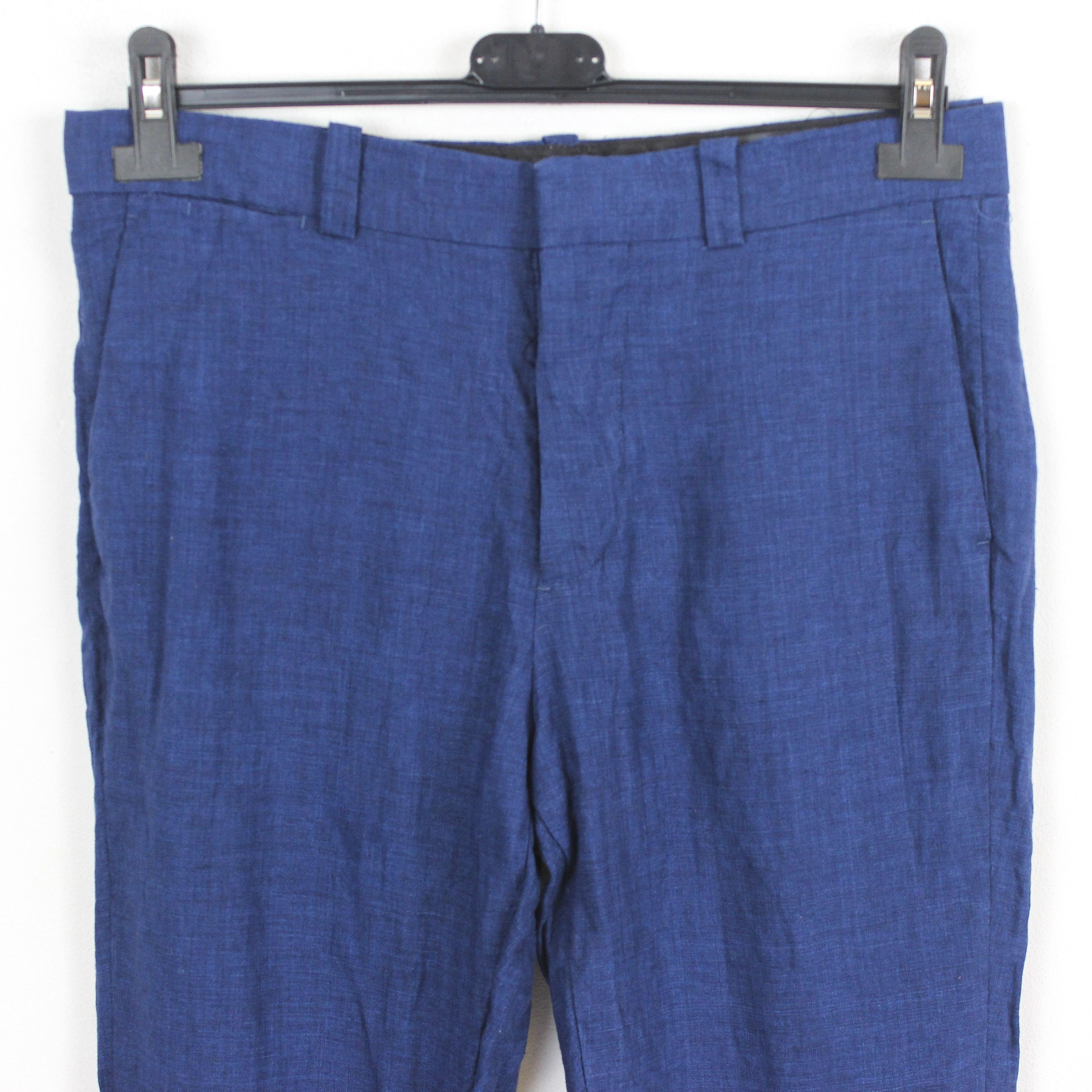 H&M Linen Mens W32 L32 Slim Fit Straight Pants Trousers Bottoms Size US 32 / EU 48 - 2 Thumbnail