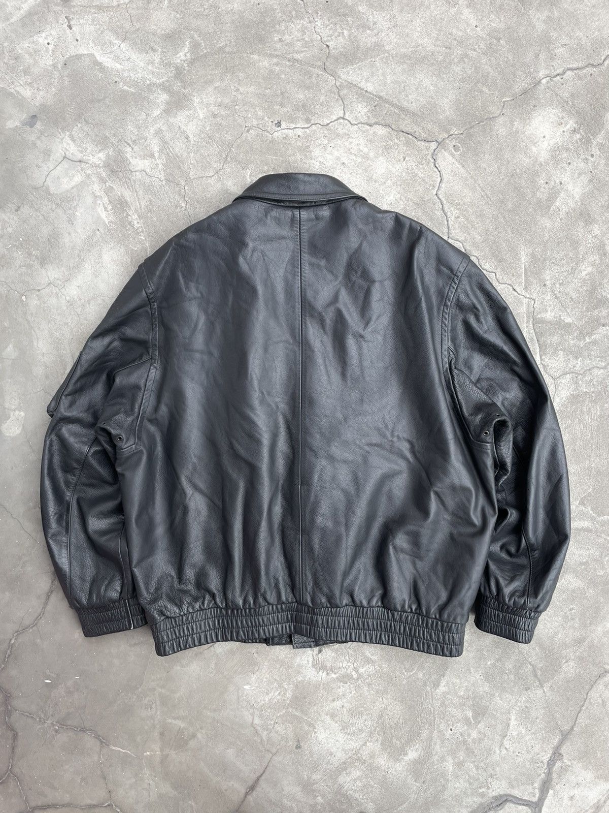 Vintage 1994 German Police Officer’s Jacket; Tanned Lambskin; Riri Size US XXL / EU 58 / 5 - 11 Thumbnail