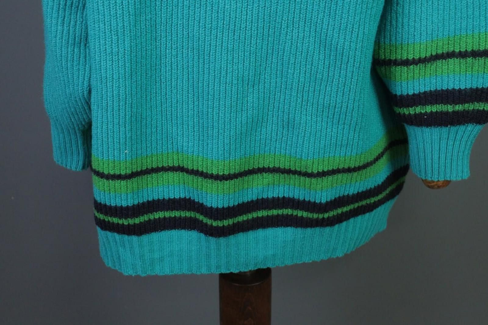 Christian Dior Monsieur Mondi Blue Colege Vintage Wool Knit 3 Sweater Size 38 / M Size M / US 6-8 / IT 42-44 - 11 Thumbnail