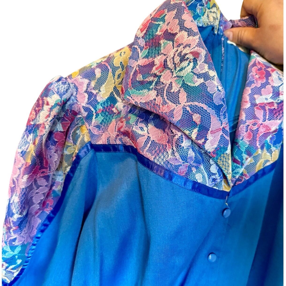 Vintage Vintage 60’s Jeri Bee Blue Purple Square Dancing Dress Med L Size M / US 6-8 / IT 42-44 - 4 Thumbnail
