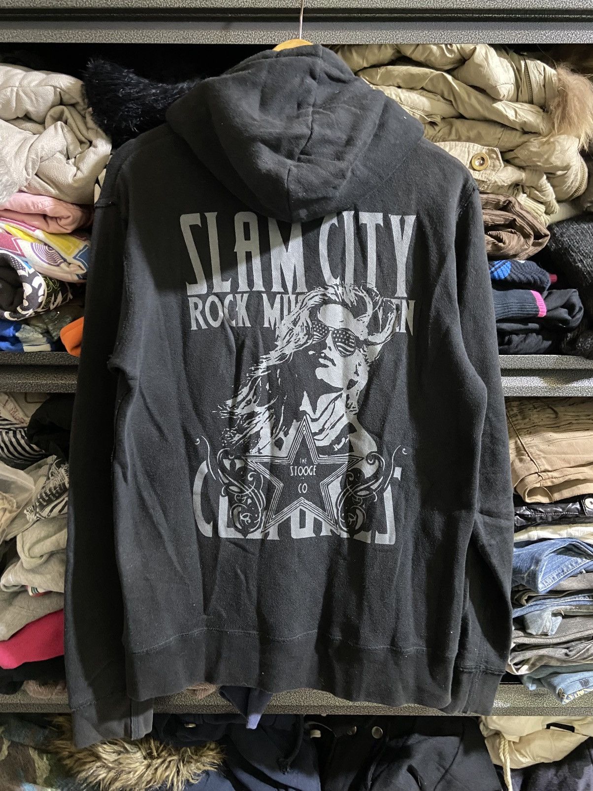 Japanese Brand Stooge & Co slam city rock music hoodie Size US M / EU 48-50 / 2 - 1 Thumbnail