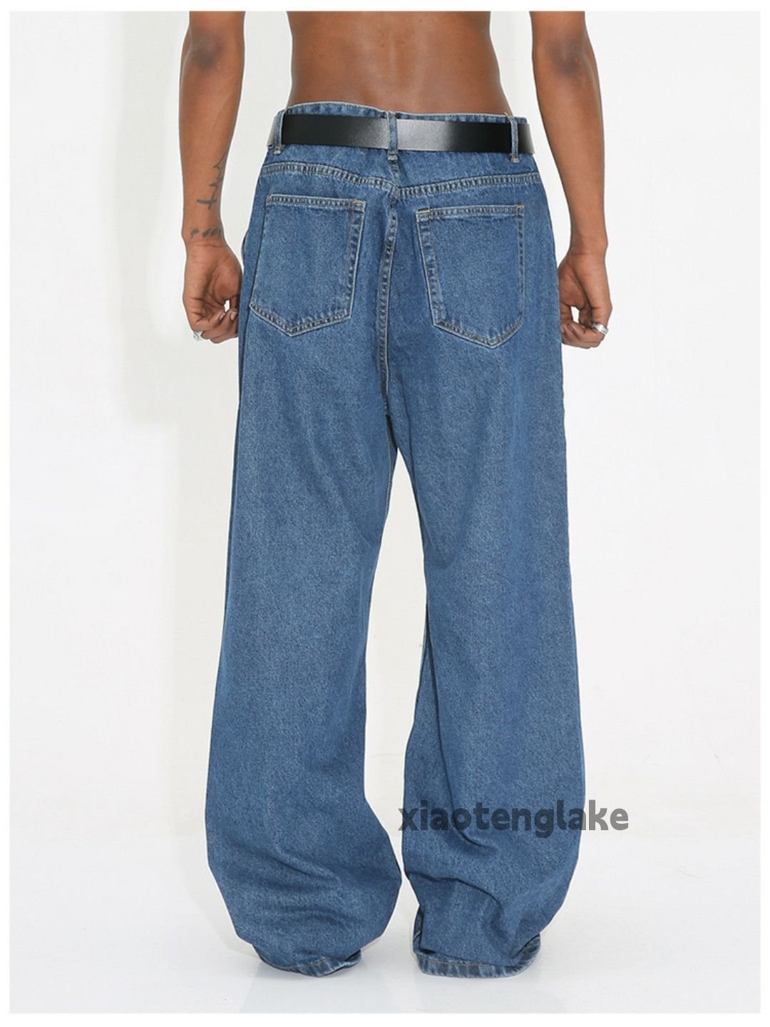 Jean × Vintage utility washed faded loose baggy pleated cleanfit jeans Size US 32 / EU 48 - 3 Thumbnail
