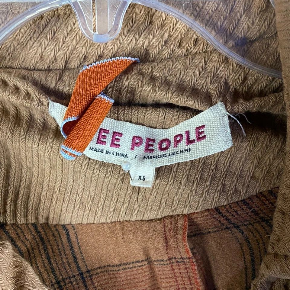 Free People Free People Pea Coat Women's Medium 100% Cotton Flannel M Size M / US 6-8 / IT 42-44 - 2 Thumbnail