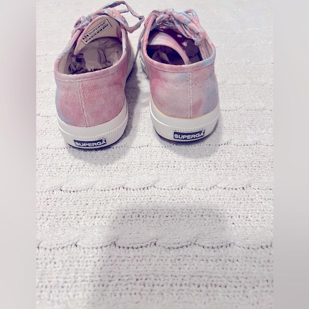 Designer SUPERGA x LoveShackFancy Canvas Classic Sneaker Cotton Candy Size US 4.5 / IT 34.5 - 3 Thumbnail