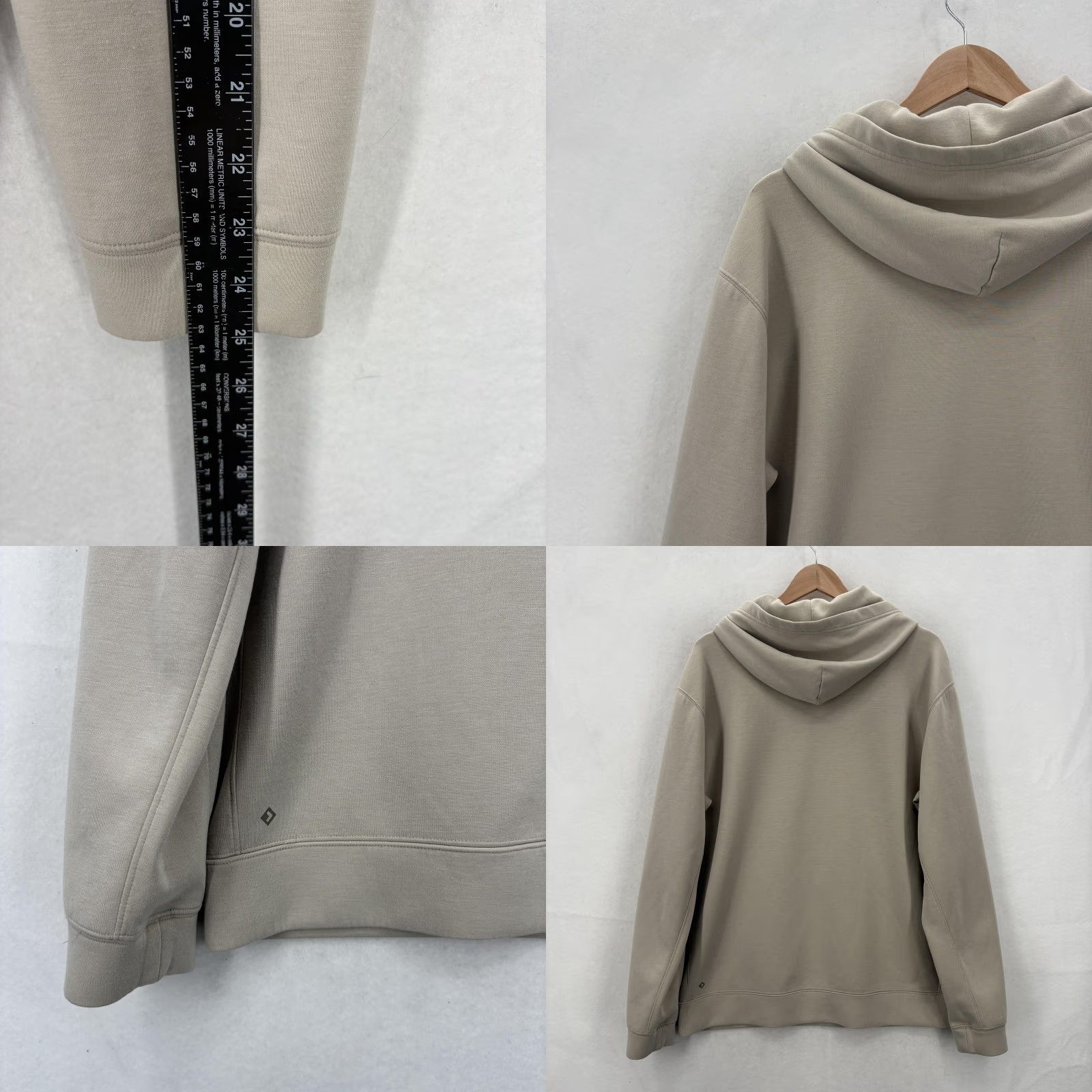 Abercrombie & Fitch VINTAGE Abercrombie YPB Hoodie Womens Large Beige Pullover Kangaroo Pocket Oversized Size L / US 10 / IT 46 - 8 Thumbnail