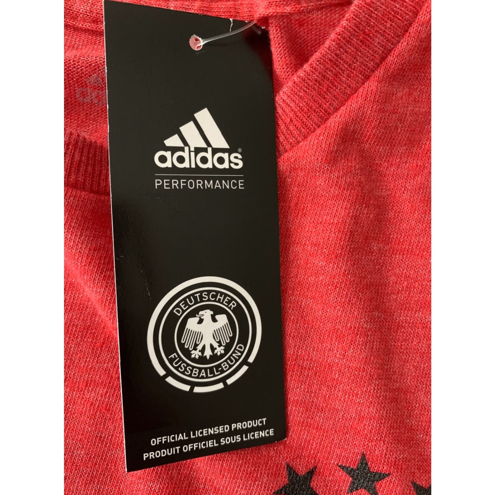 Adidas Adidas Men's Tshirt Tri Blend Short Sleeve Red Medium Germany New NWT Size US M / EU 48-50 / 2 - 4 Thumbnail