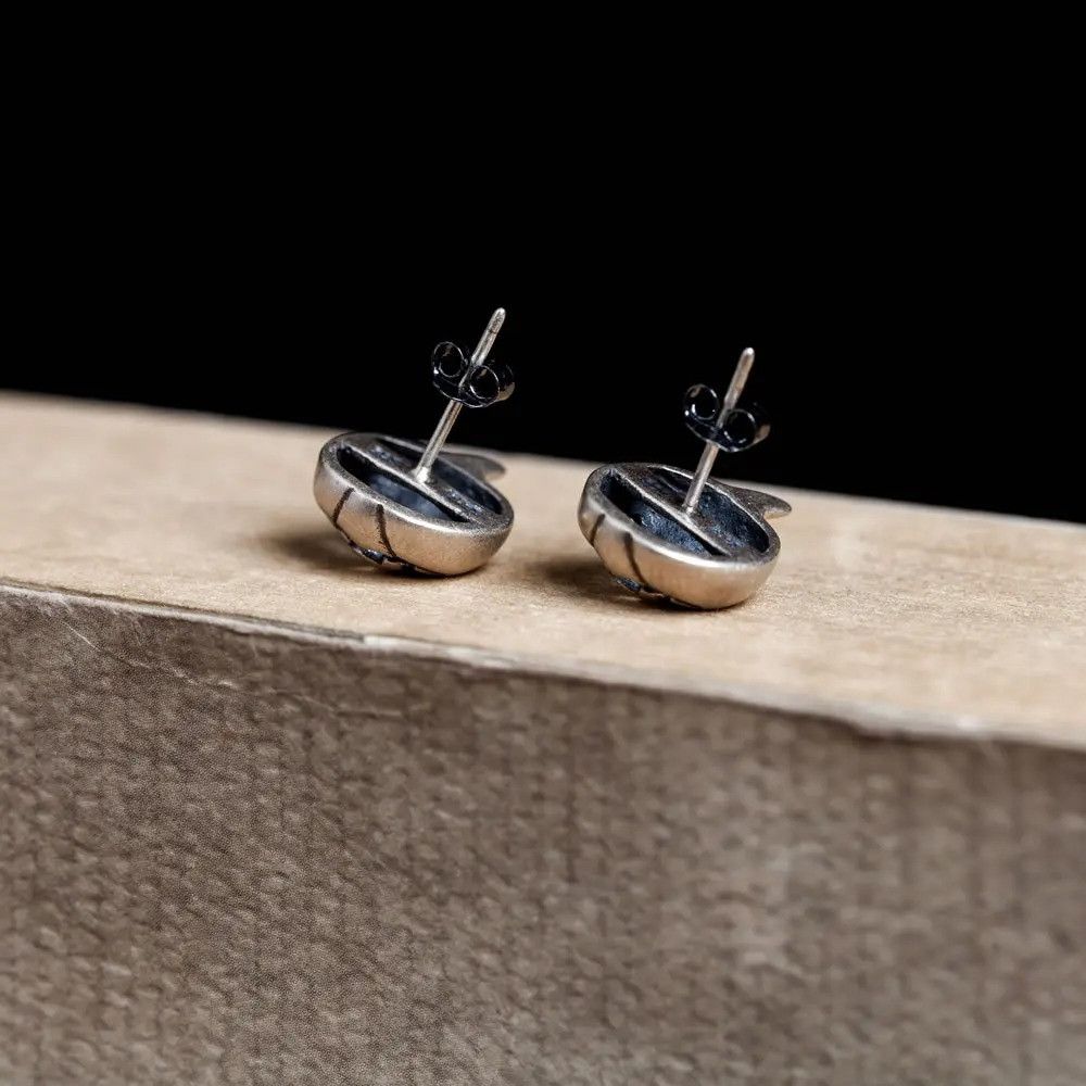 Jewelry Halloween Pumpkin Stud Earrings 925 Sterling Silver Ear Gift Size ONE SIZE - 8 Thumbnail