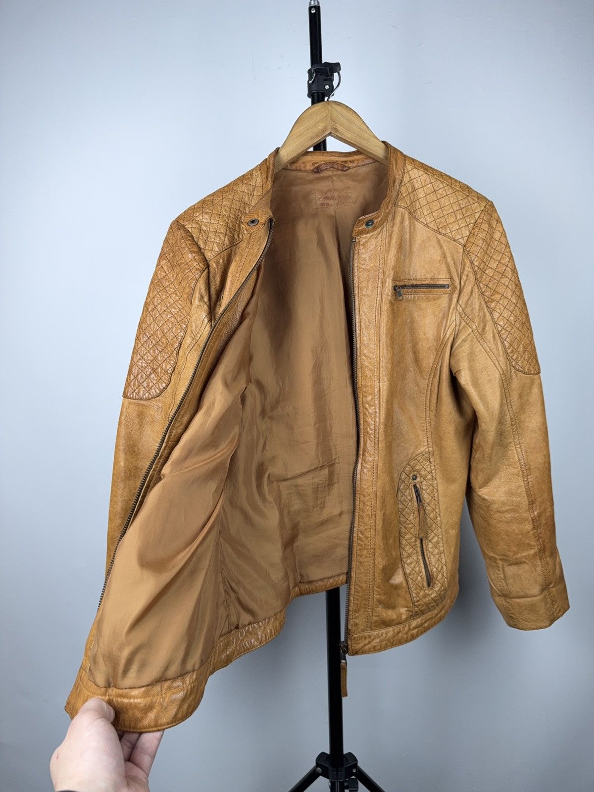Genuine Leather Archive Y2K Leather Biker Moto Avant Garde Jacket Cafe Racer Size L / US 10 / IT 46 - 13 Thumbnail