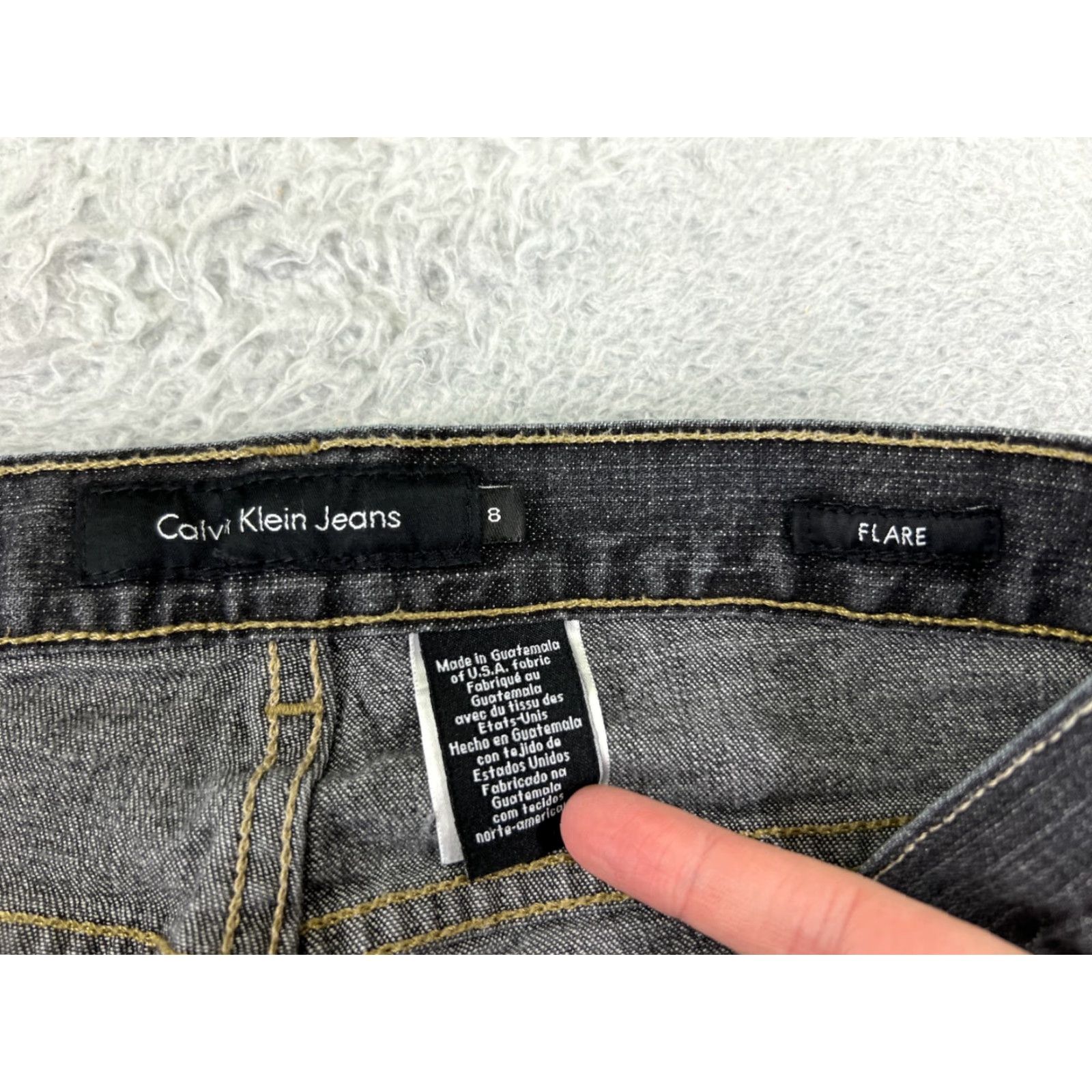 Calvin Klein Calvin Klein Jeans Women 8 Gray Denim Flared Cotton Blend Mid Rise 28x29 Size 30" / US 8 / IT 44 - 6 Thumbnail