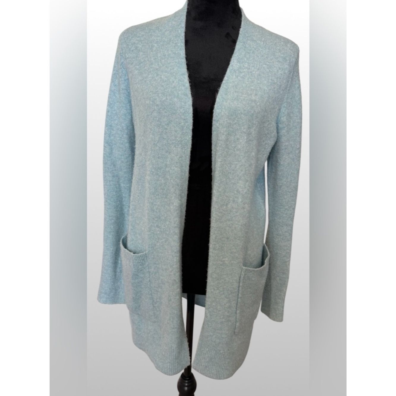 Loft Light Blue Open-Front Women's Sweater Cardigan Size XS / US 0-2 / IT 36-38 - 1 Thumbnail