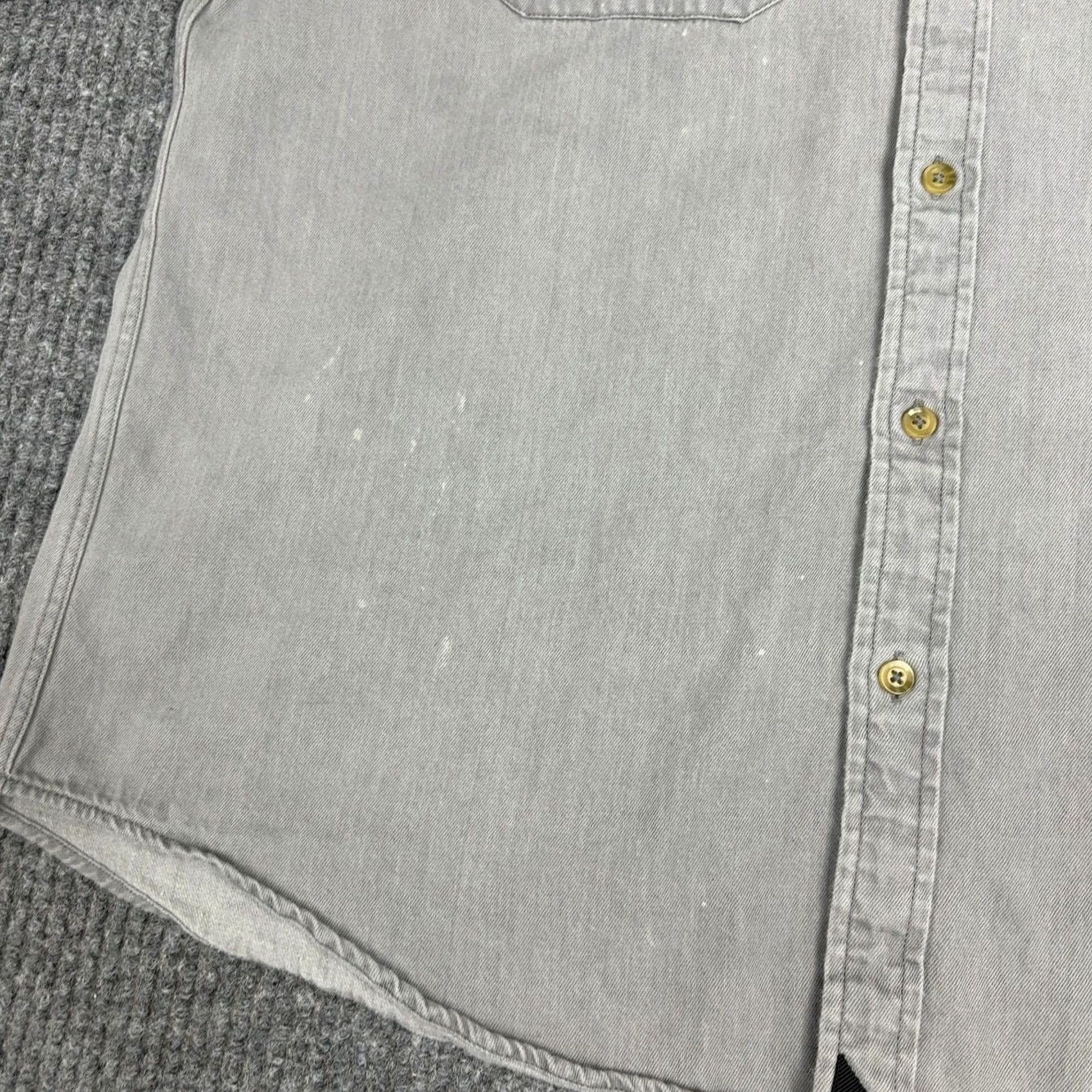 UNTUCKit UNTUCKit Button-Up Mens XL Grey Long Sleeve Cotton Twill Utility Workwear Size US XL / EU 56 / 4 - 2 Thumbnail