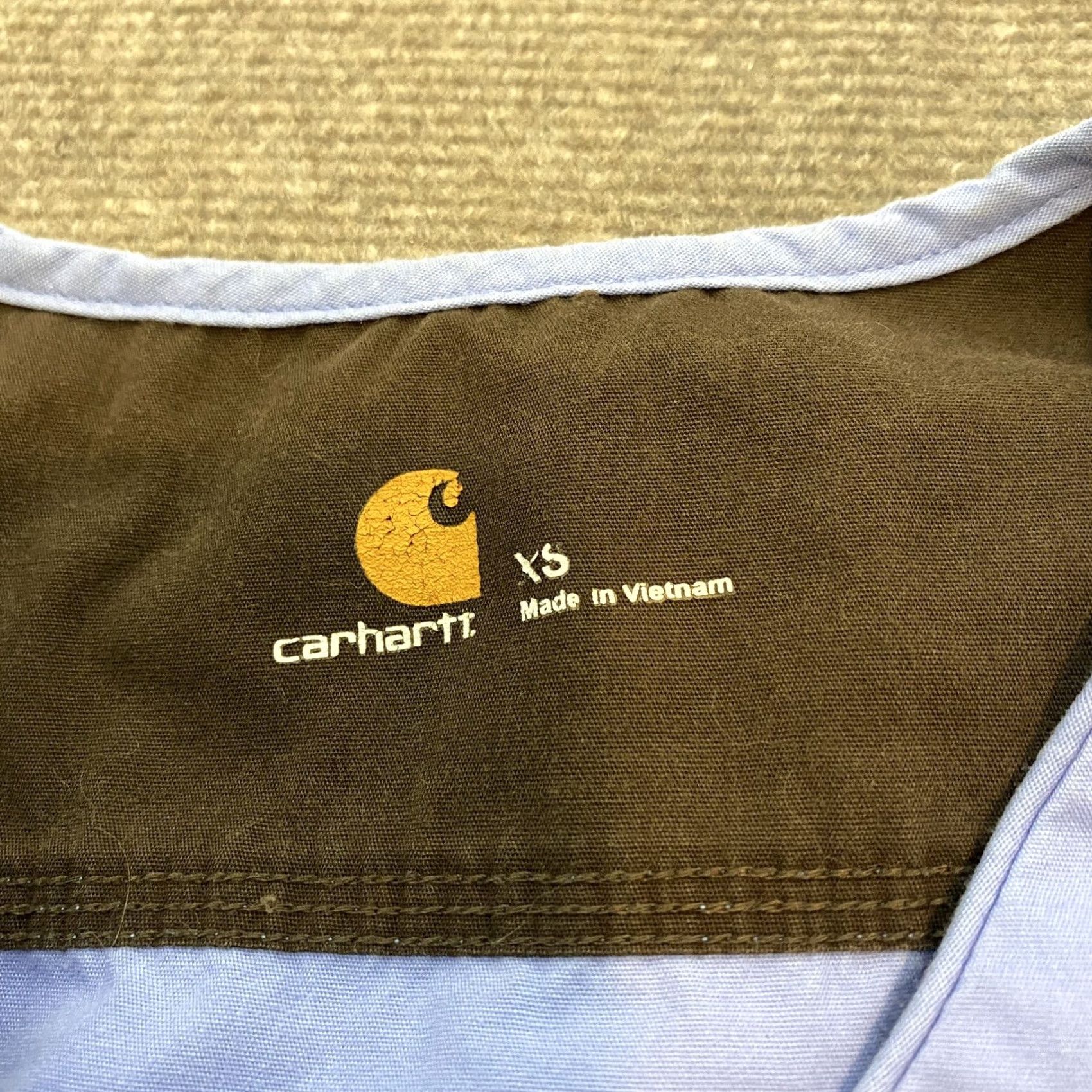 Carhartt VINTAGE Carhartt Scrub Top Womens XS Blue V Neck C1201 Size XS / US 0-2 / IT 36-38 - 6 Thumbnail
