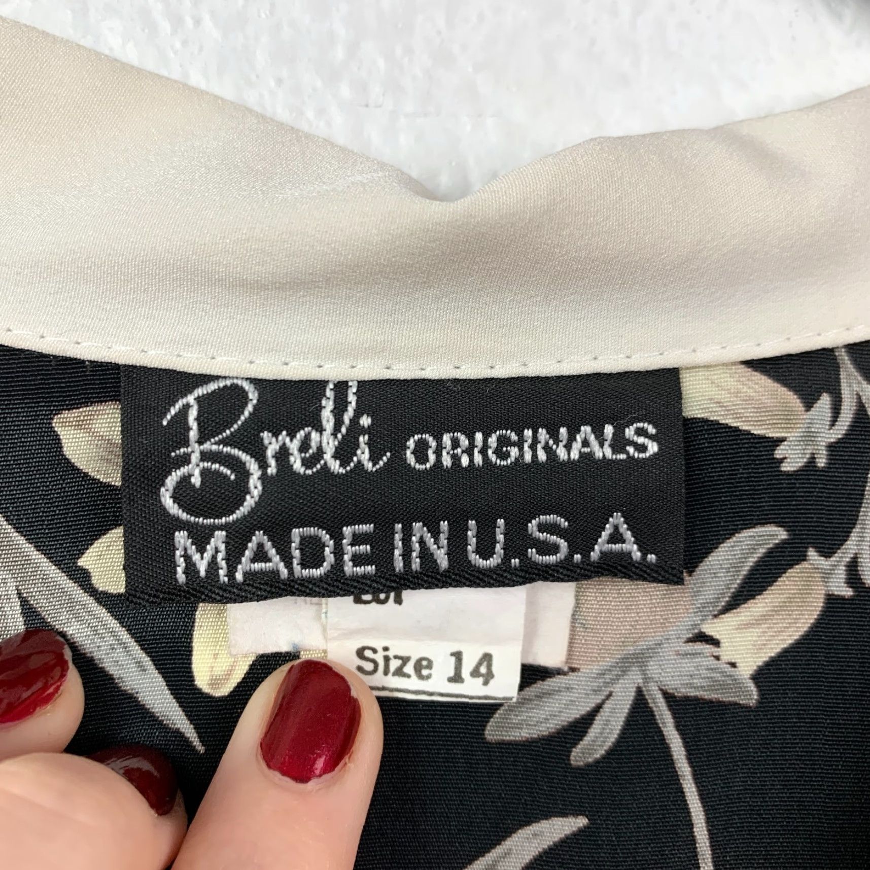 Vintage Vintage Breli Dress Cottage Boho Modest Black Brown Dress Size 14 Bohemian 1980s Size XL / US 12-14 / IT 48-50 - 3 Thumbnail
