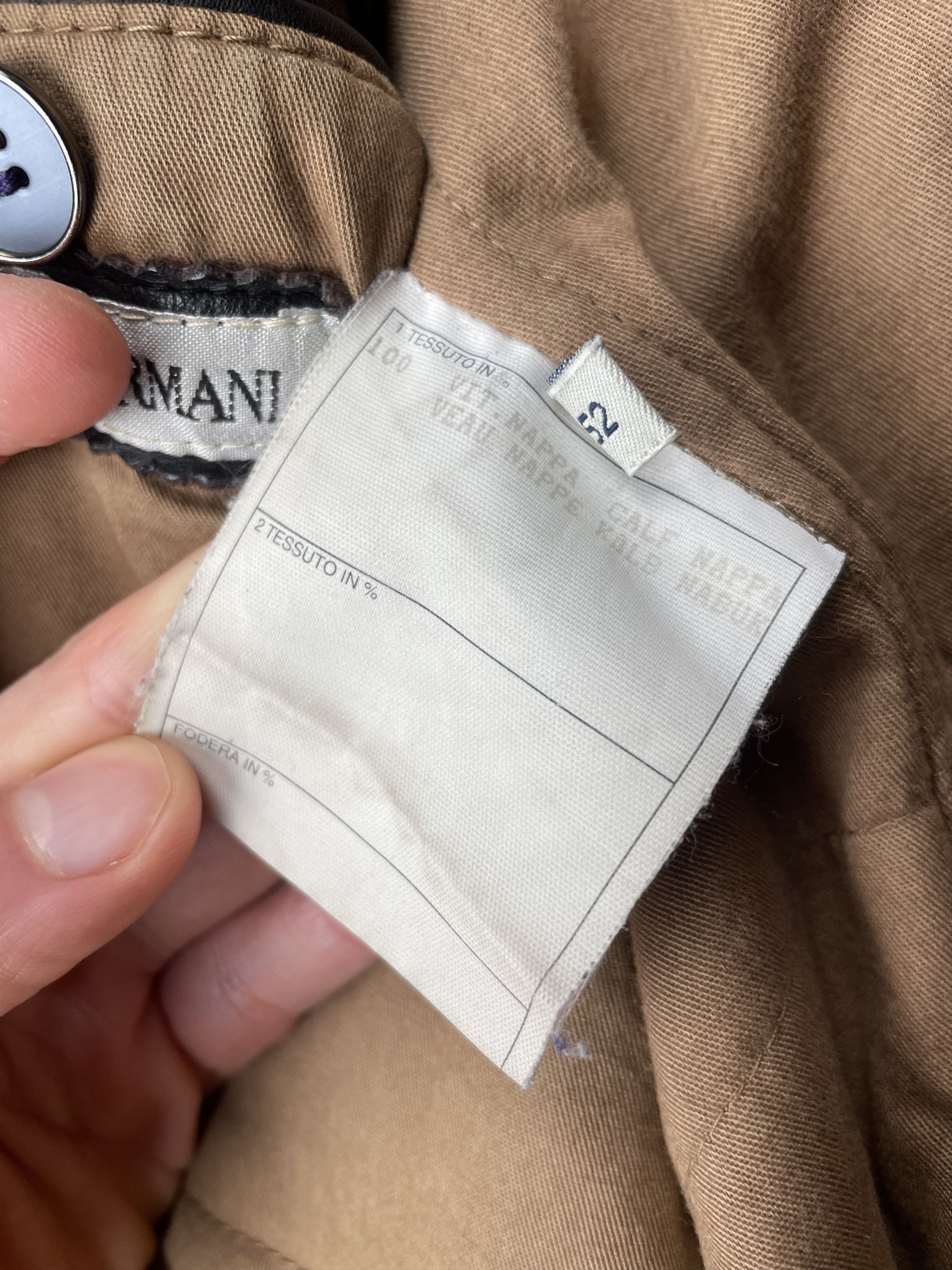 Emporio Armani vintage Emporio Armani 1990's biker Stone Leather jacket Size US L / EU 52-54 / 3 - 14 Thumbnail