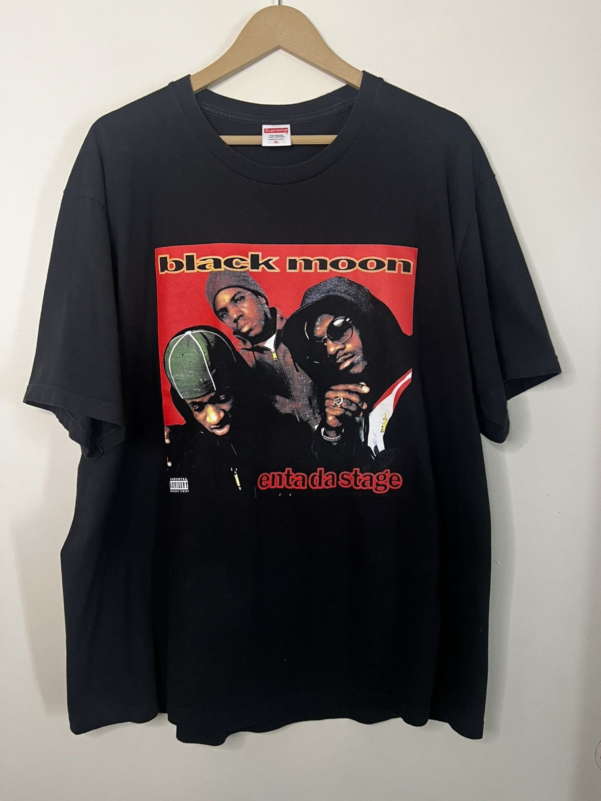 FW22 Supreme Black Moon Enta Da Stage Buck Em Down T Shirt