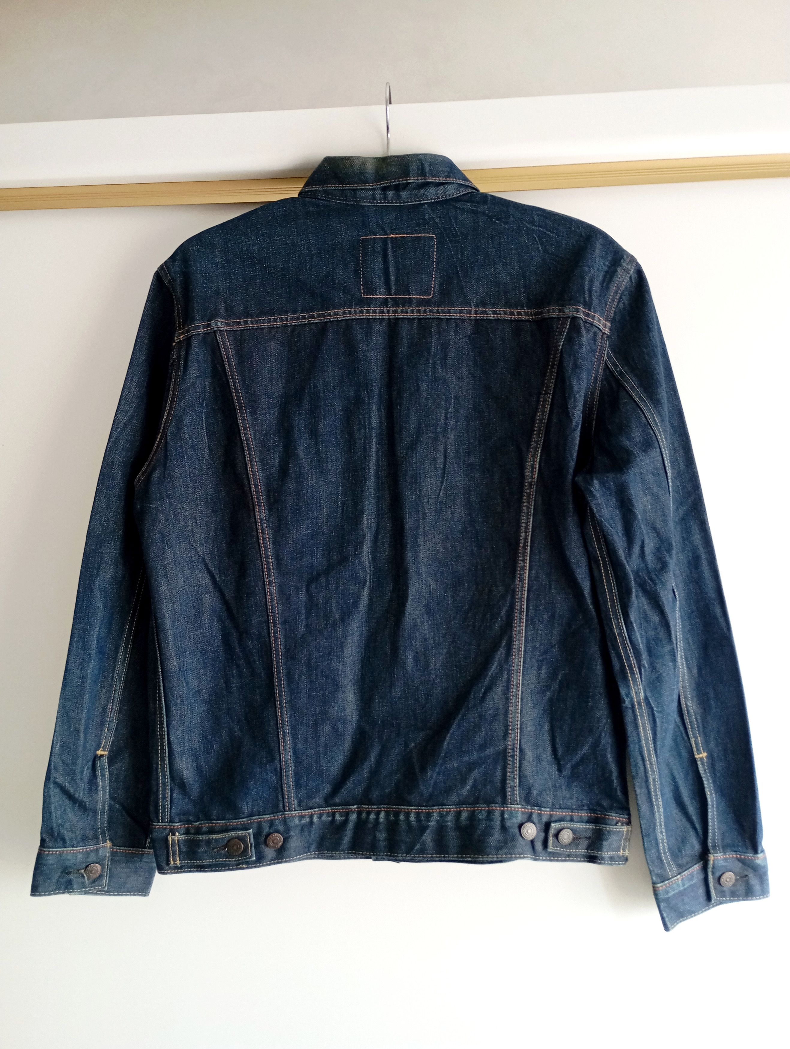 Levi's Levi's Denim Indigo Trucker Jacket Biker Vintage Classic Y2K Size US XL / EU 56 / 4 - 4 Thumbnail