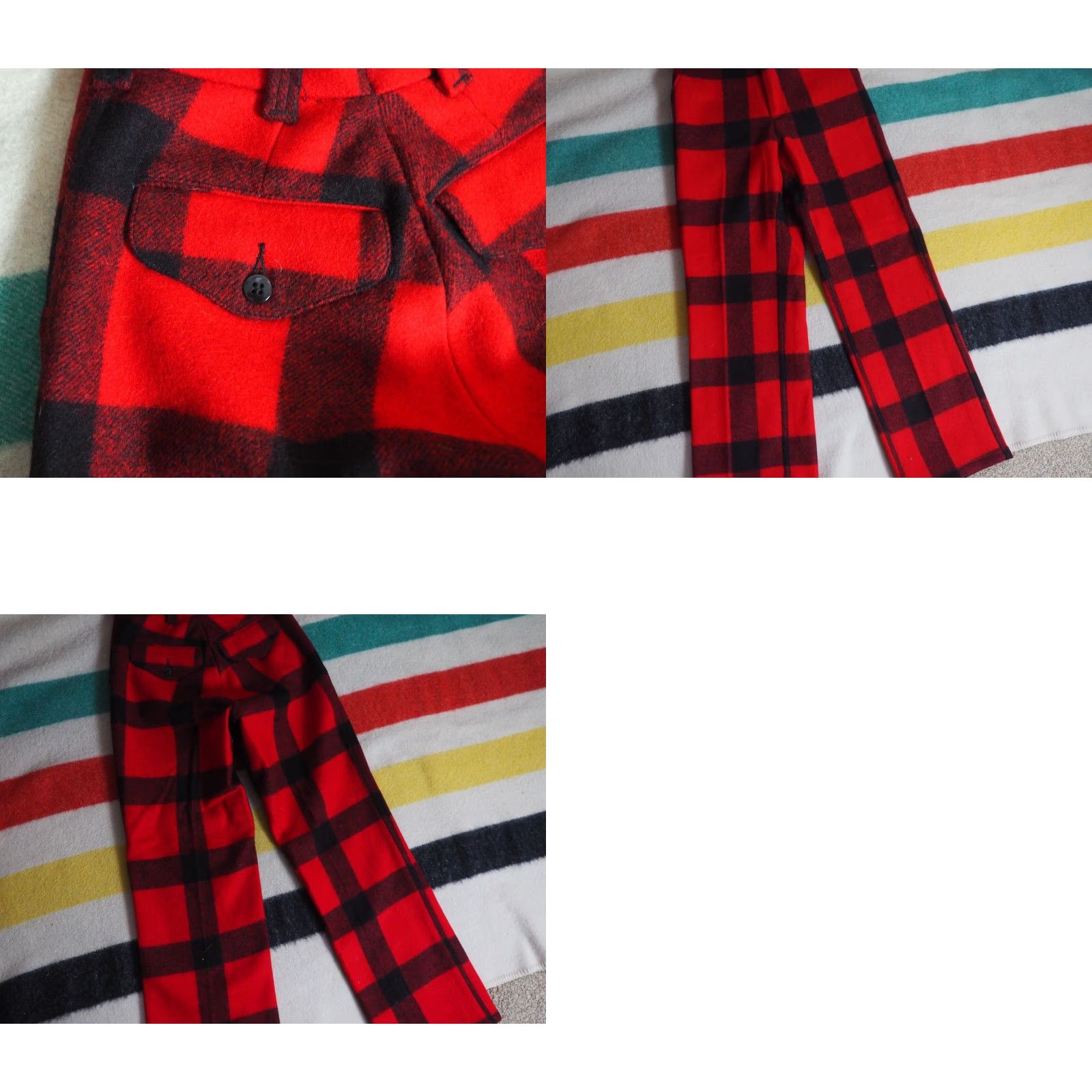 Filson VTG Filson Seattle Wool Plaid Pants Mens 27x31 Red Black Buffalo 80s 70s Straight Front Pockets Multicolor Wool 27x31 Mens Size US 27 - 8 Thumbnail