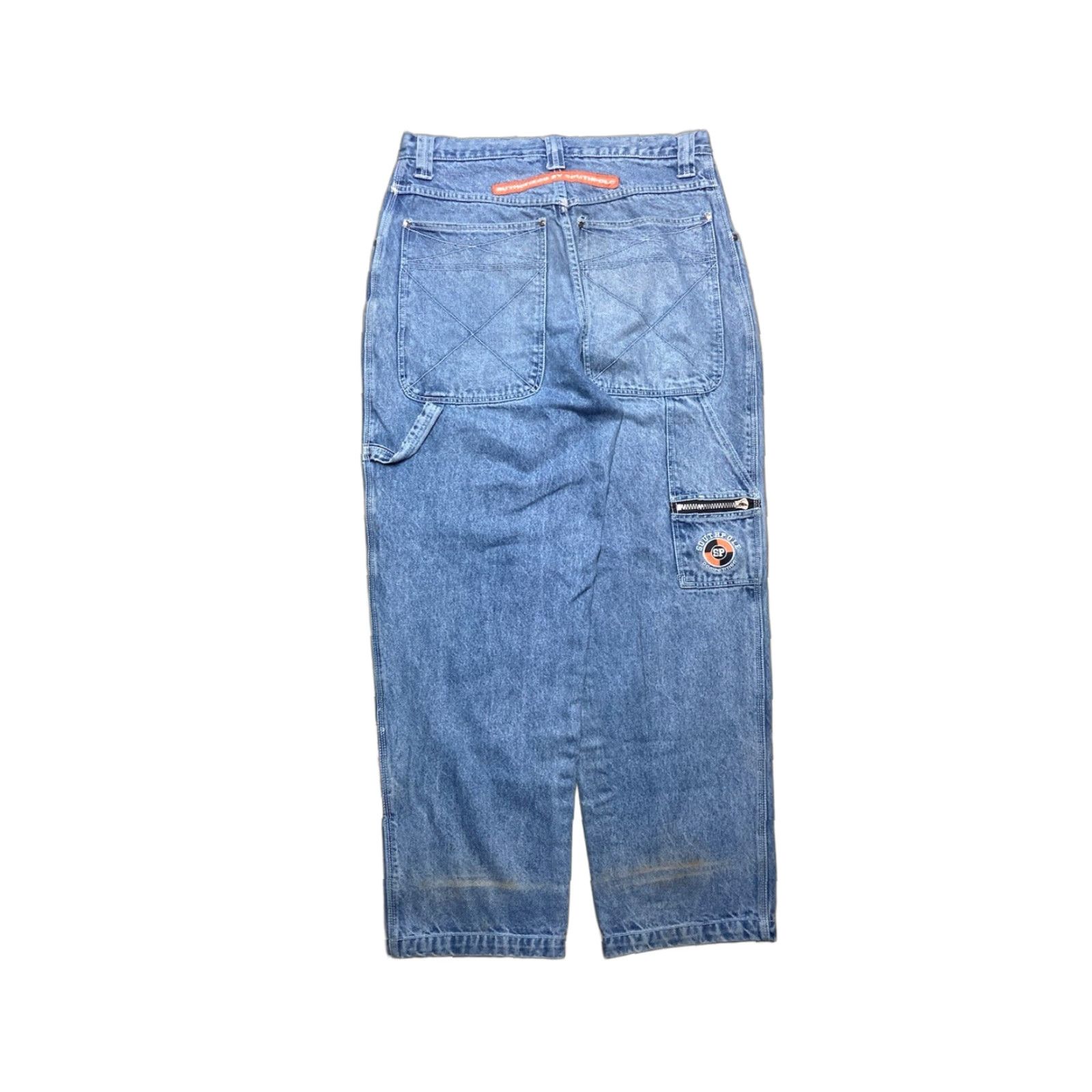 Southpole VINTAGE Southpole Jeans Baggy Hip Hop 35x32 Men Blue 90s JNCO Style Carpenter Skater Inseam 32 Mens Size US 35 - 1 Thumbnail