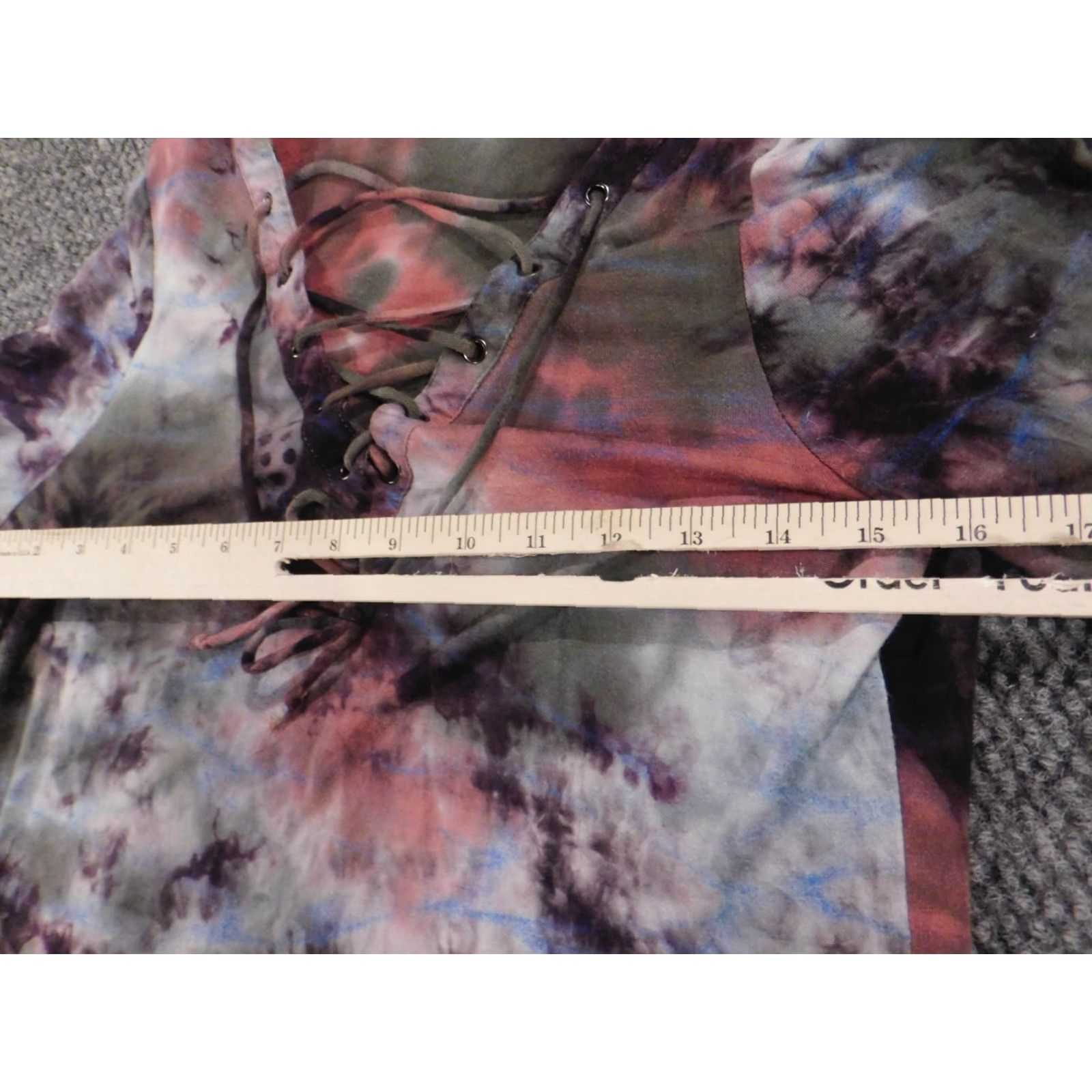 Vintage Entro Blouse Womens L Gray Floral Round Neck Pullover Stretch Bell Sleeve Casual Modern Basic Size L / US 10 / IT 46 - 5 Thumbnail