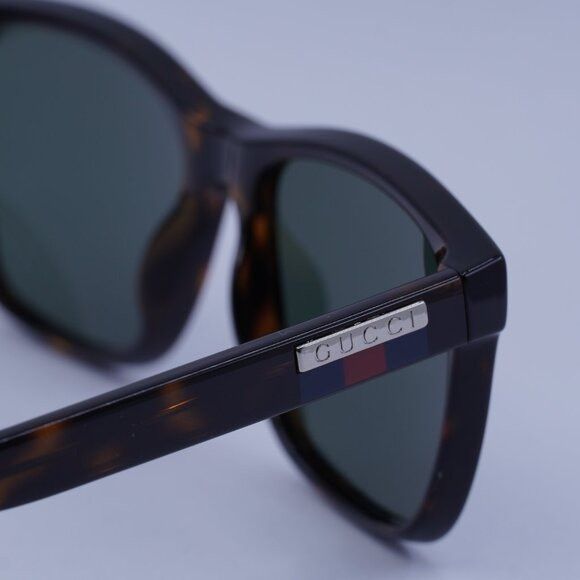 Gucci Gucci GG0746S 003 Sunglasses Havana Square Frame, Green Size ONE SIZE - 6 Thumbnail