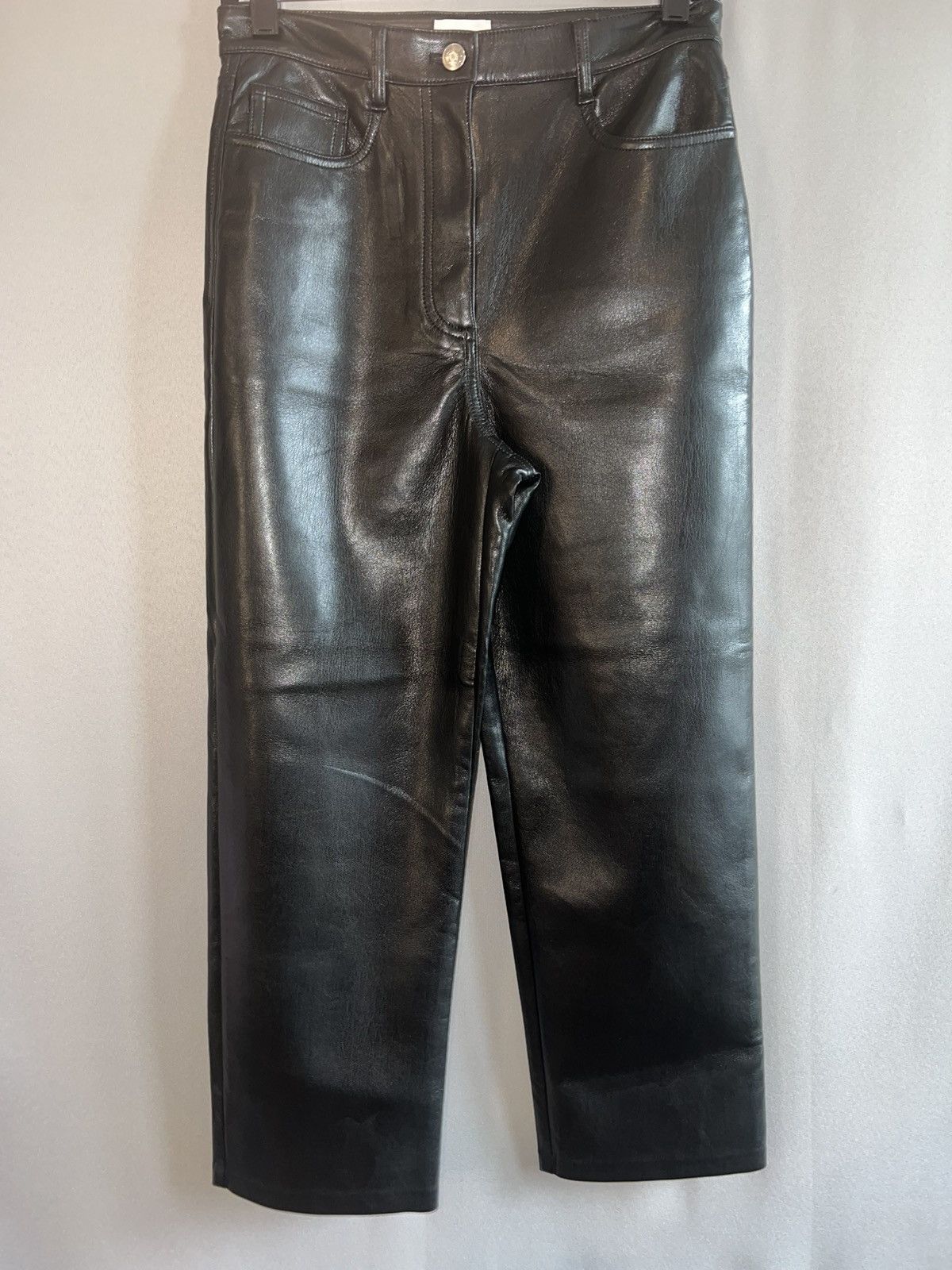 Aritzia Aritzia Wilfred Melina Pants Vegan Faux Leather Black 6 Size 28" / US 6 / IT 42 - 1 Thumbnail