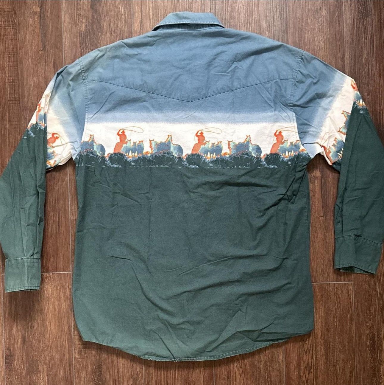 Roper Roper Cowboy Rodeo Pearl Snap Button Up Size US XL / EU 56 / 4 - 4 Thumbnail
