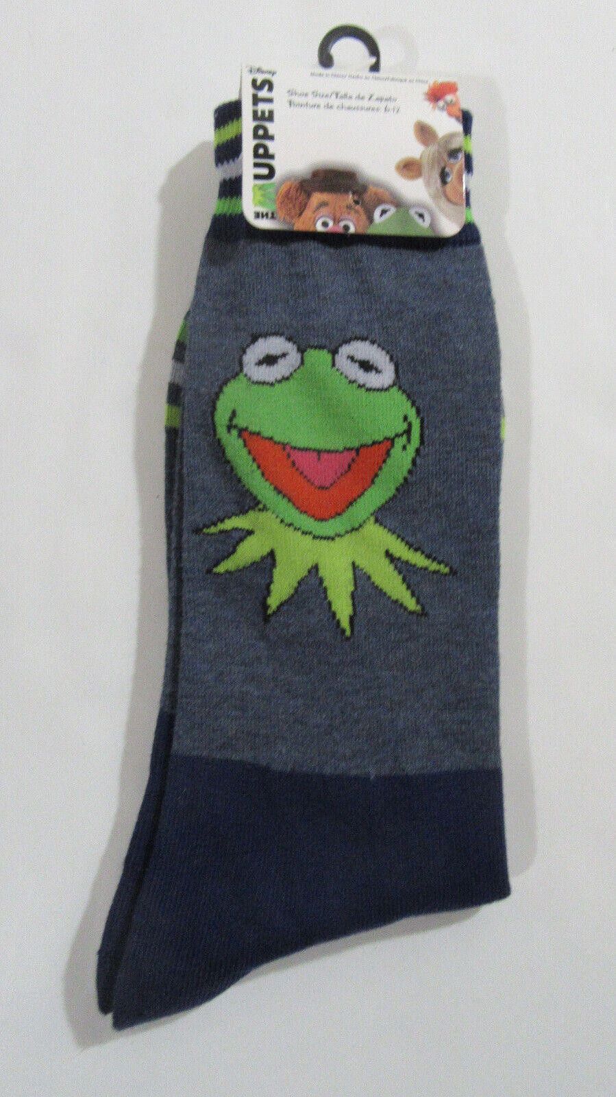 Designer Disney Muppets Kermit Socks Blue 1 Single Pair Size ONE SIZE - 1 Thumbnail