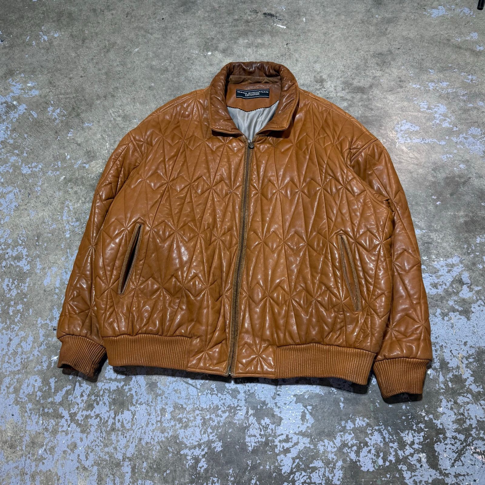 Marc Buchanan Marc Buchanan Pelle Pelle Wolf Embroidered Leather Jacket Size US XXL / EU 58 / 5 - 3 Thumbnail
