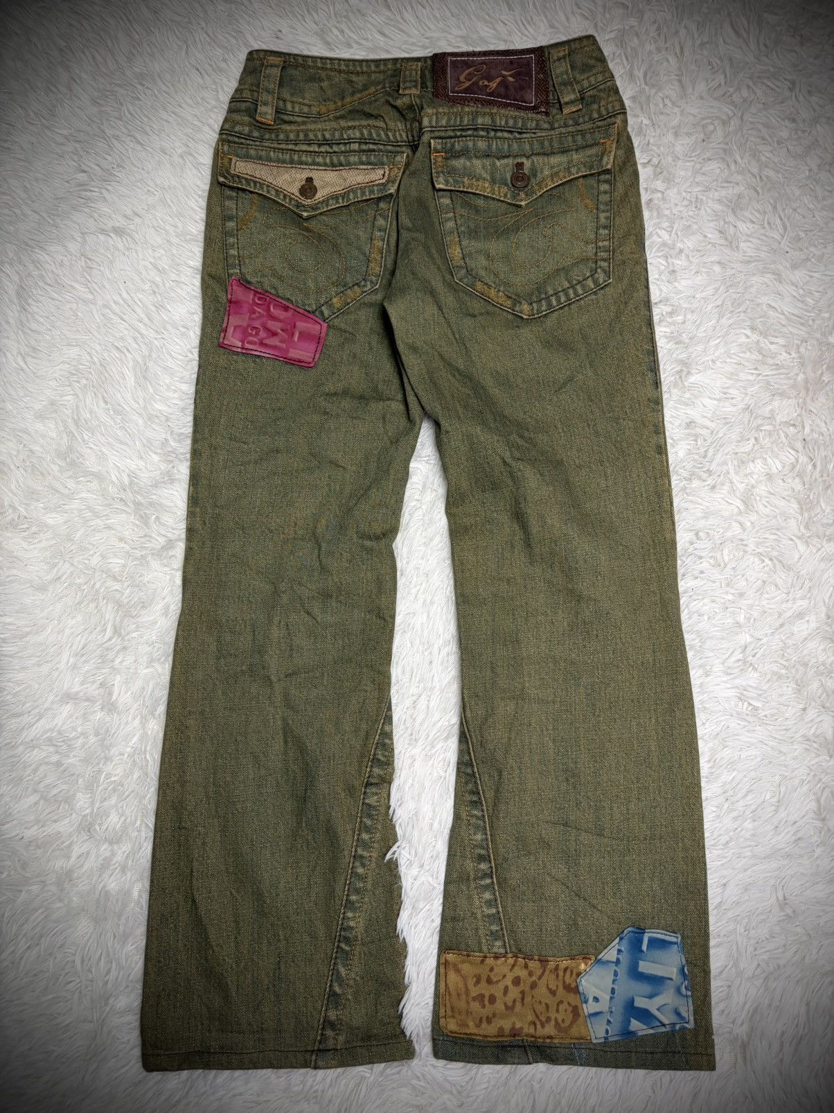 If Six Was Nine Rare Hippies MudMax flared jeans Size US 29 - 8 Thumbnail