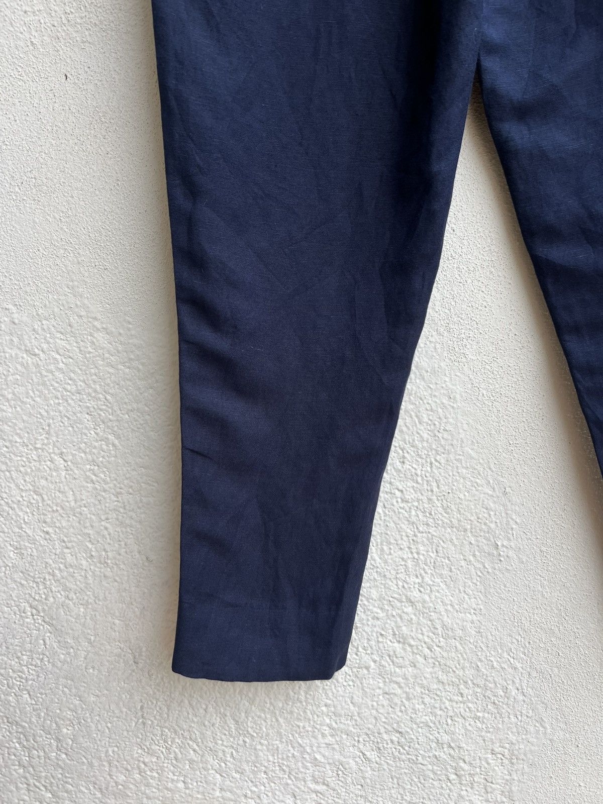 ato Ato Made in Japan Navy Blue Linen Trouser Pant Size US 29 - 15 Thumbnail