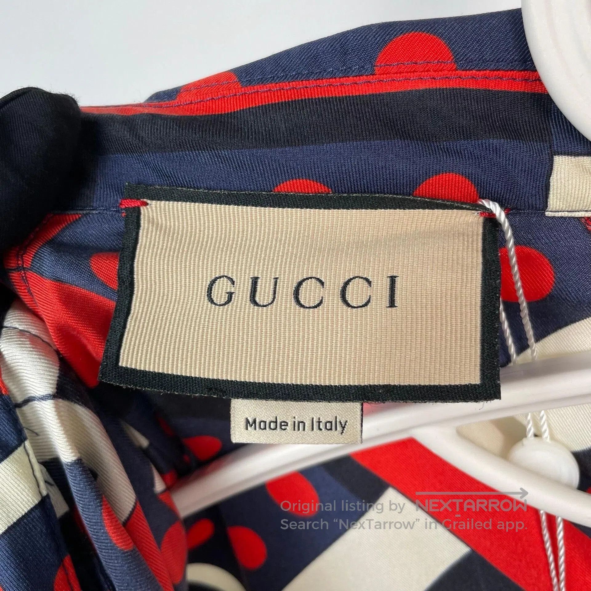 Gucci Gucci Silk Jacket XS Red Blue Dots. Size XS / US 0-2 / IT 36-38 - 9 Thumbnail