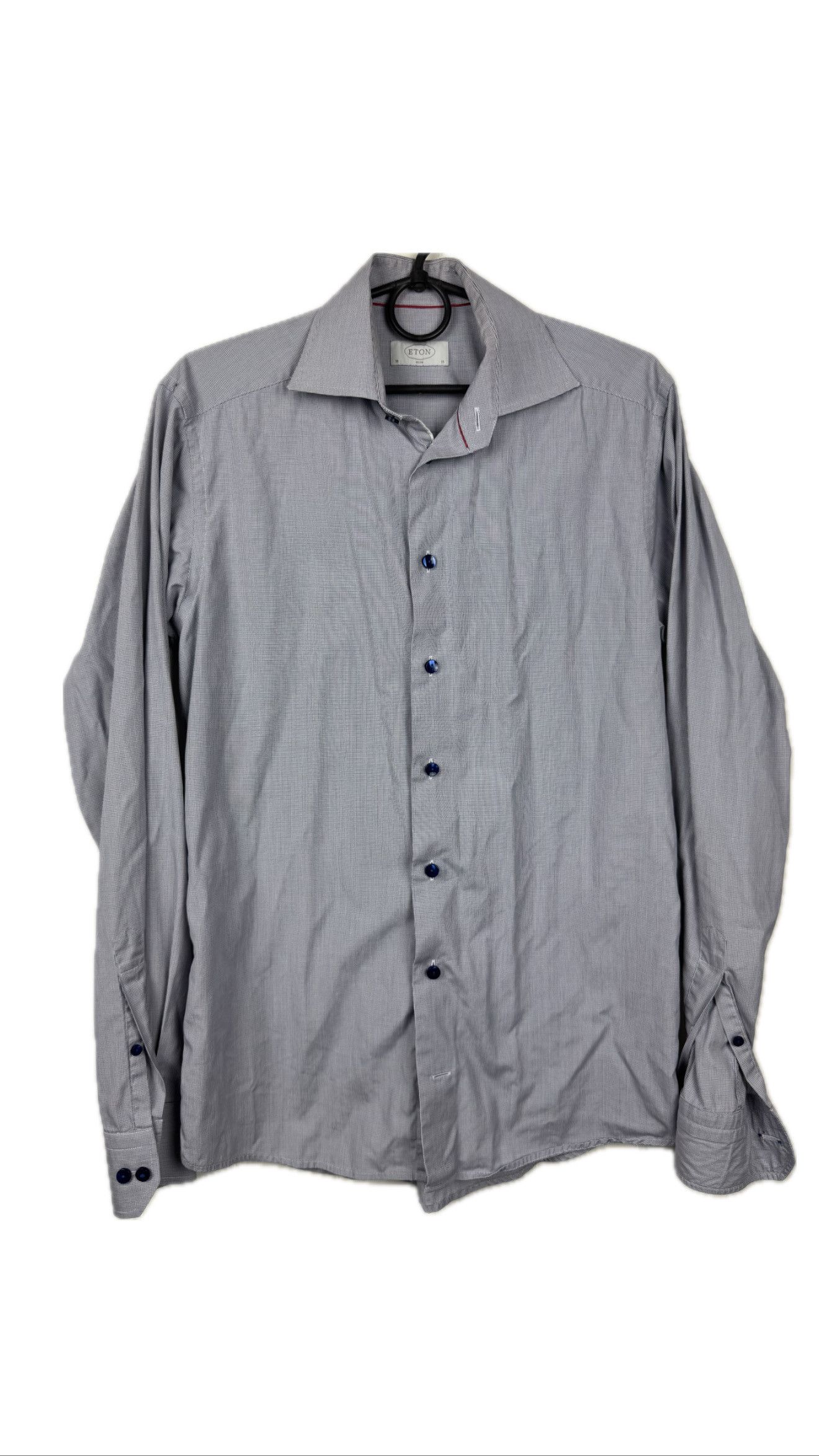 Eton Eton Blue Slim Fit Shirt Size 38 100% Cotton Size US M / EU 48-50 / 2 - 1 Thumbnail