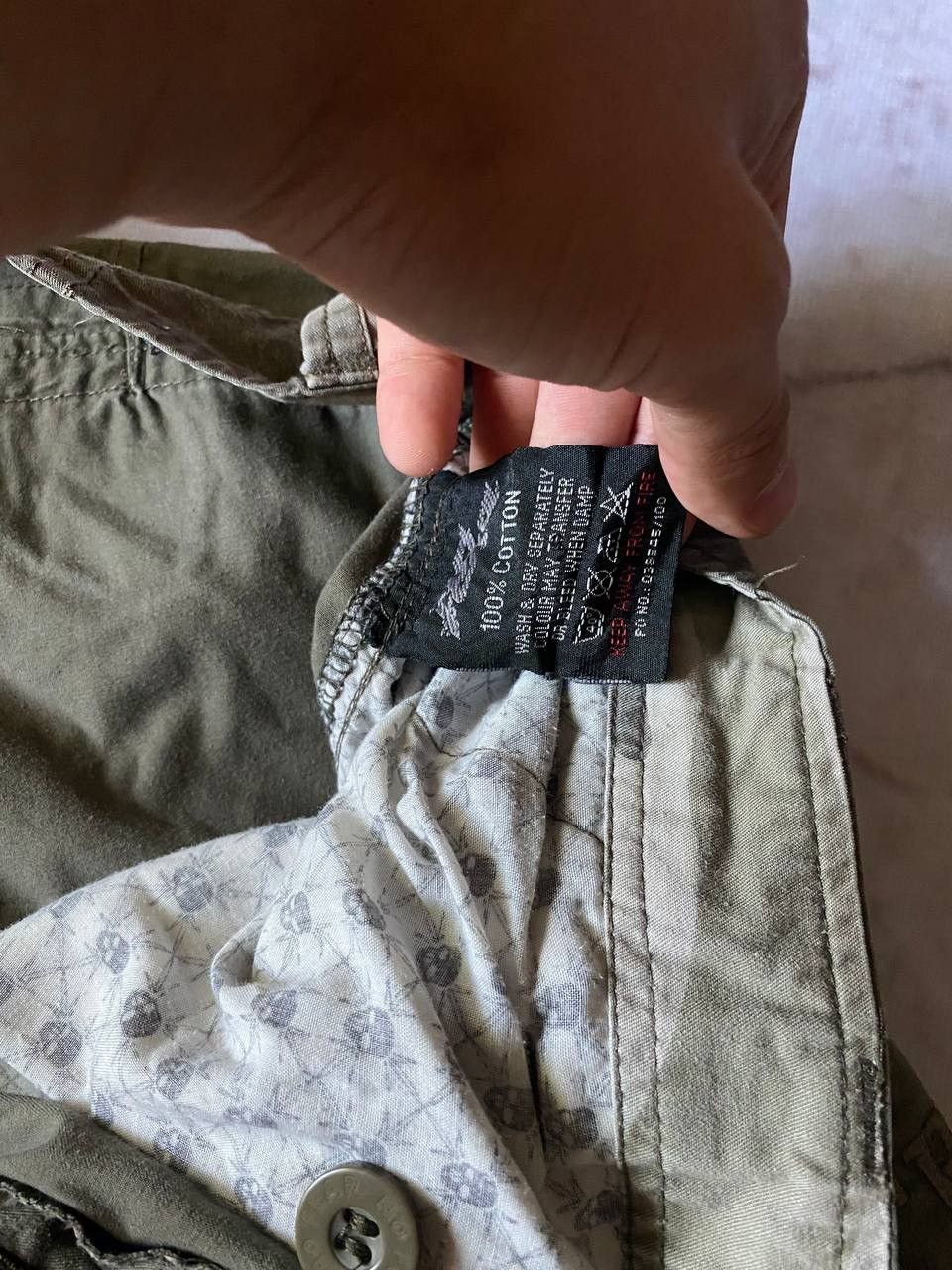 Japanese Brand × No Fear × Vintage Crazy Vintage Y2k 90s Baggy Khaki No Fear Skater Cargo Shorts Size US 32 / EU 48 - 8 Thumbnail