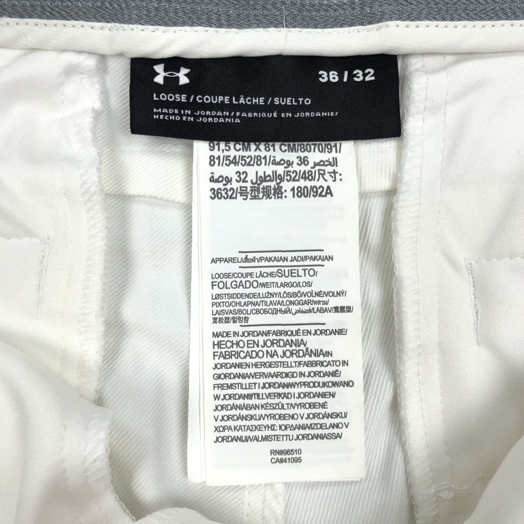 Under Armour Under Armour Men's Pants 36x32 Straight Flat Front Golf NWT White Pockets (Casual, Golf) Size US 36 / EU 52 - 5 Thumbnail